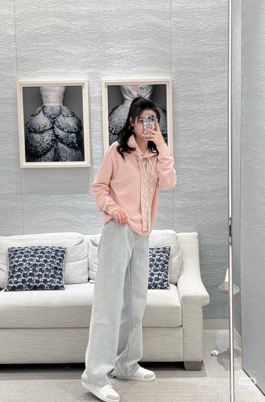 CD 26fw belted denim pants