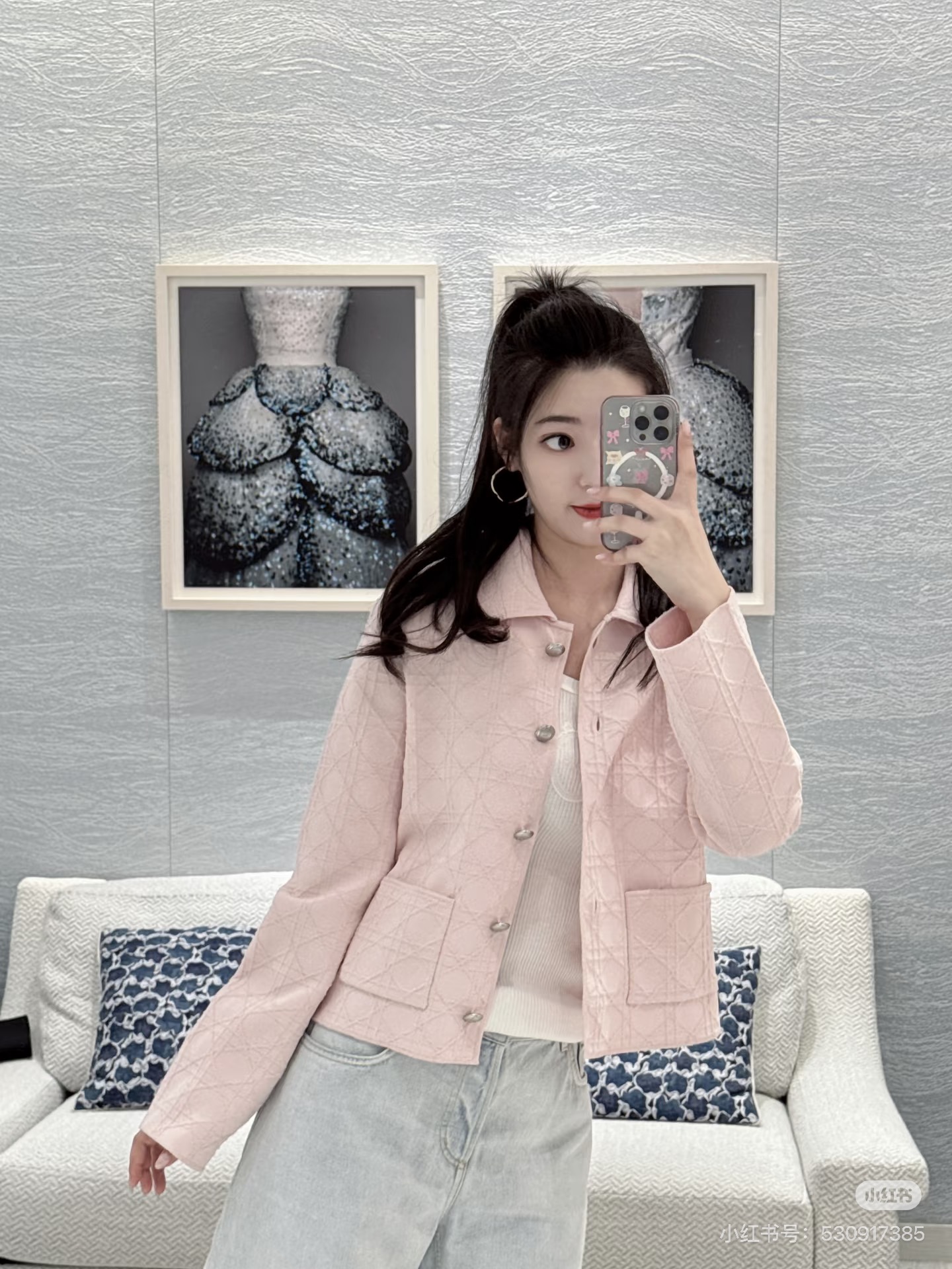 CD 26fw check jacquard jacket