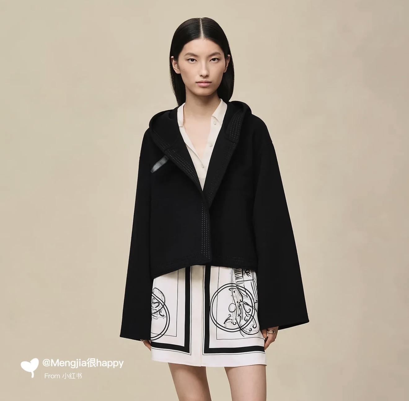 Her 26fw woolen hooded jacket