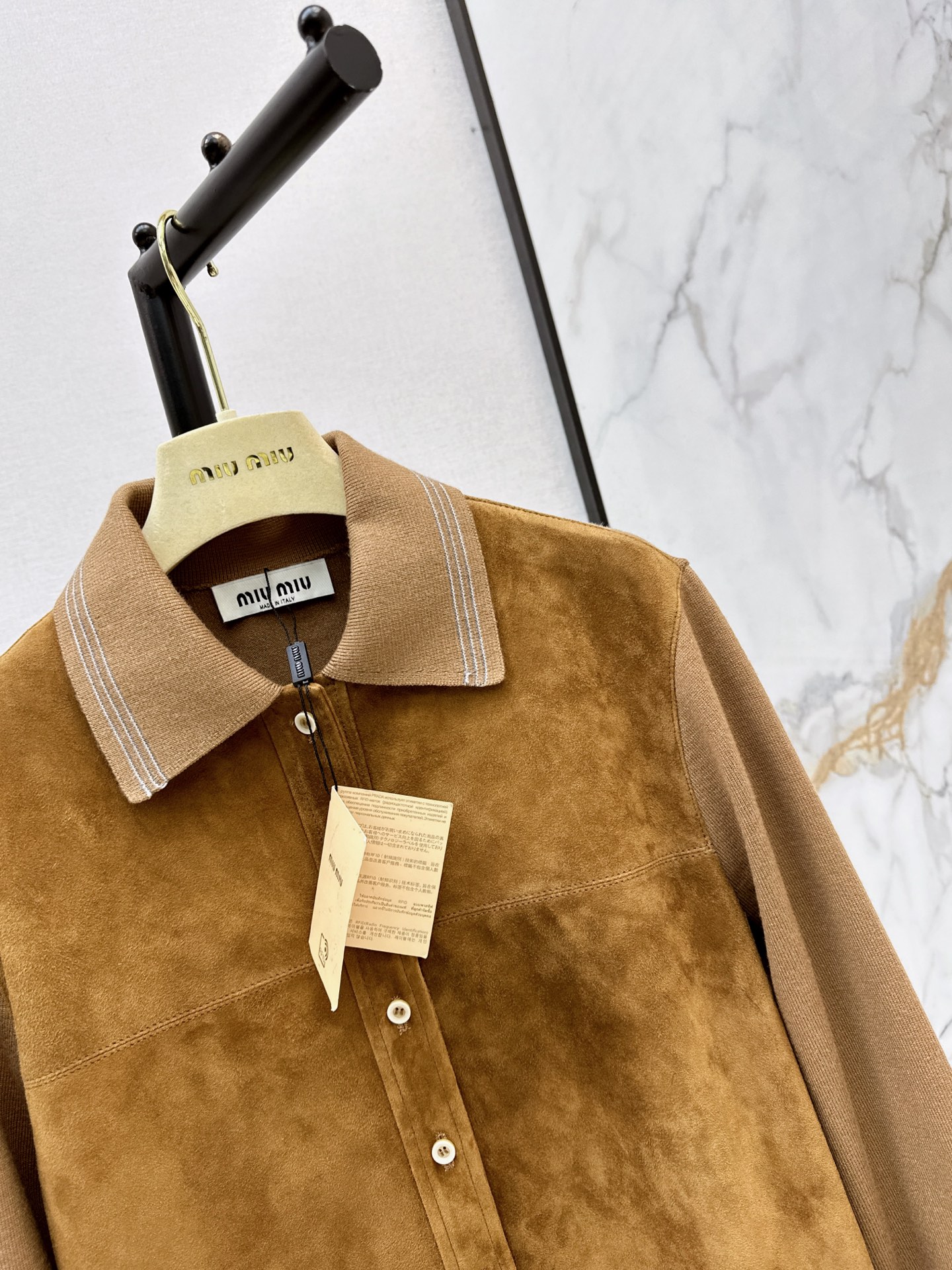 Miu 26fw suede fleece jacket