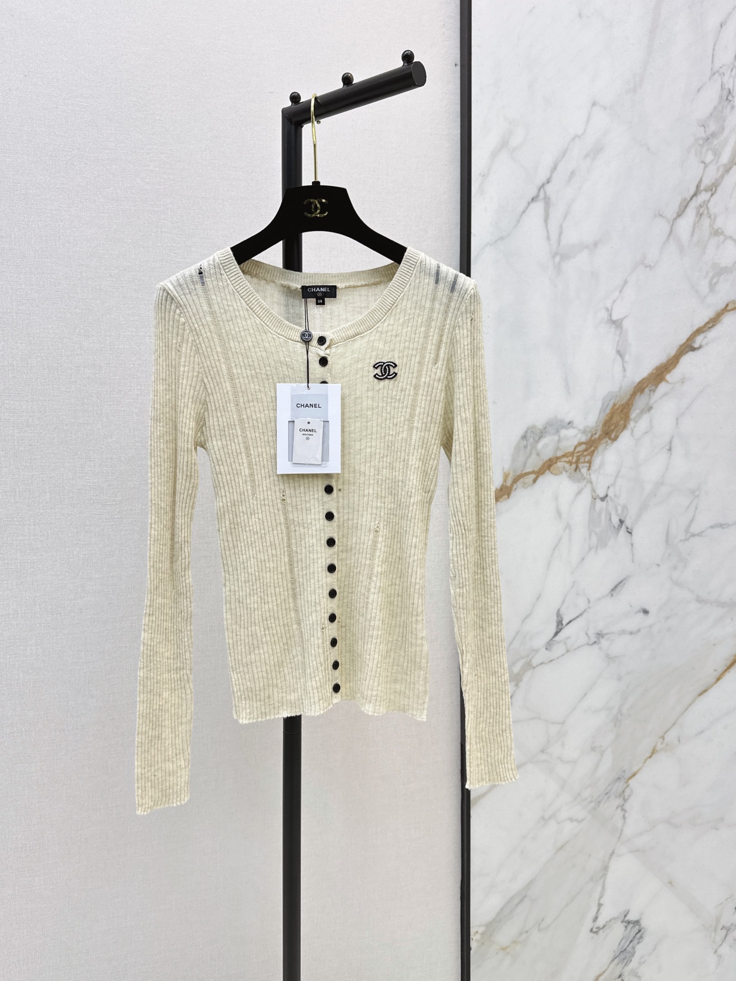 Chan 26fw stretch knit top