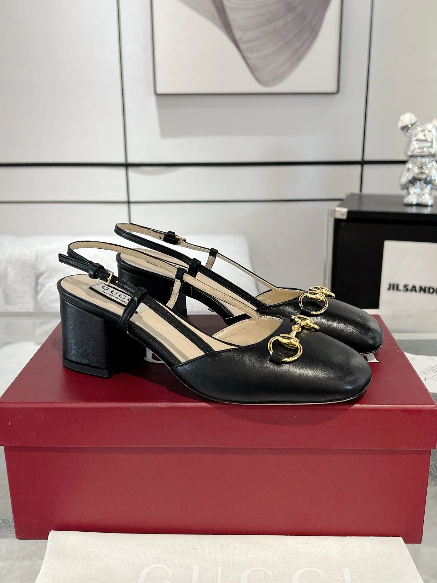 Gucc 25fw slingback chunky heels