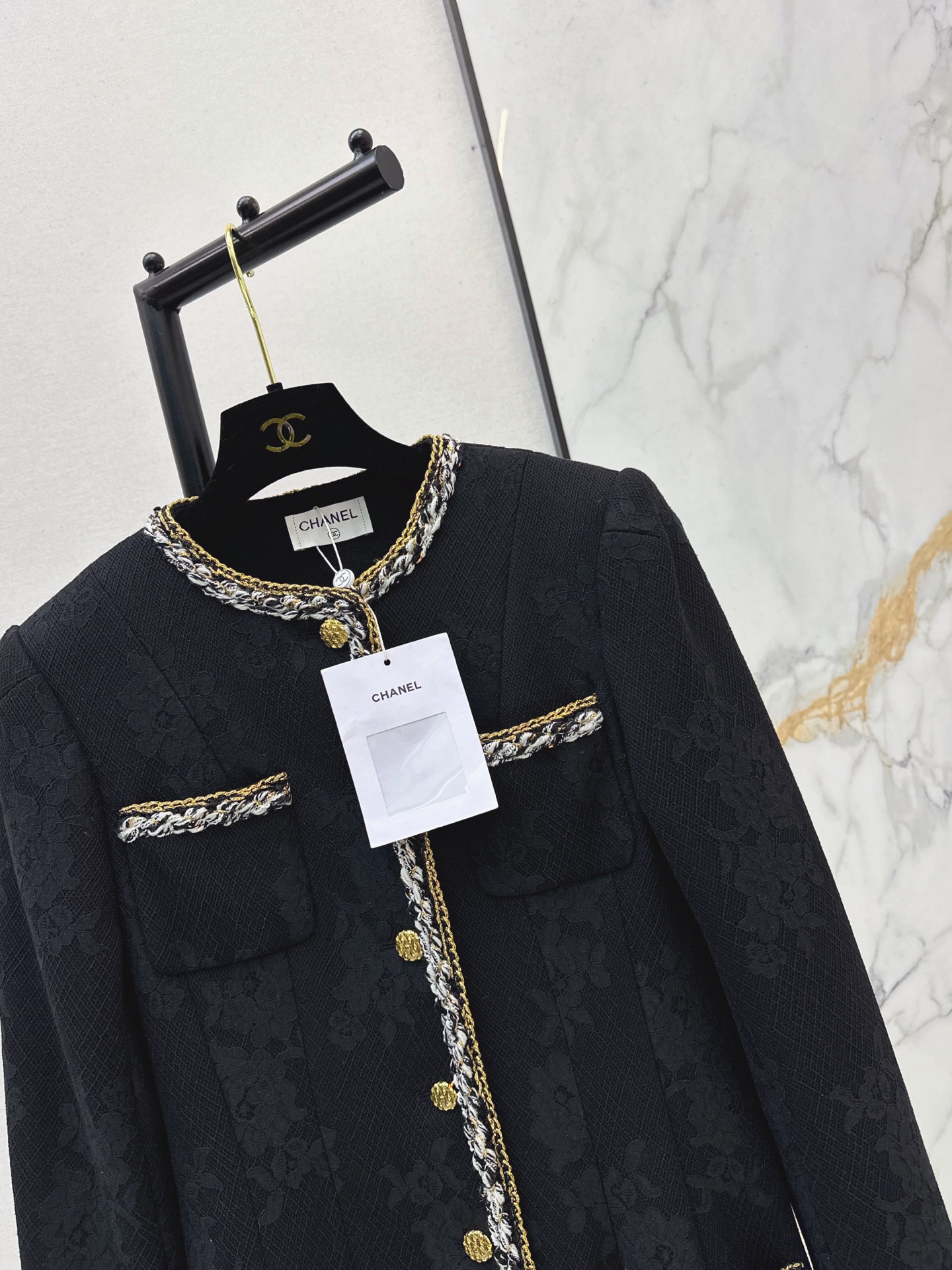 Chan 26fw lace trim overcoats