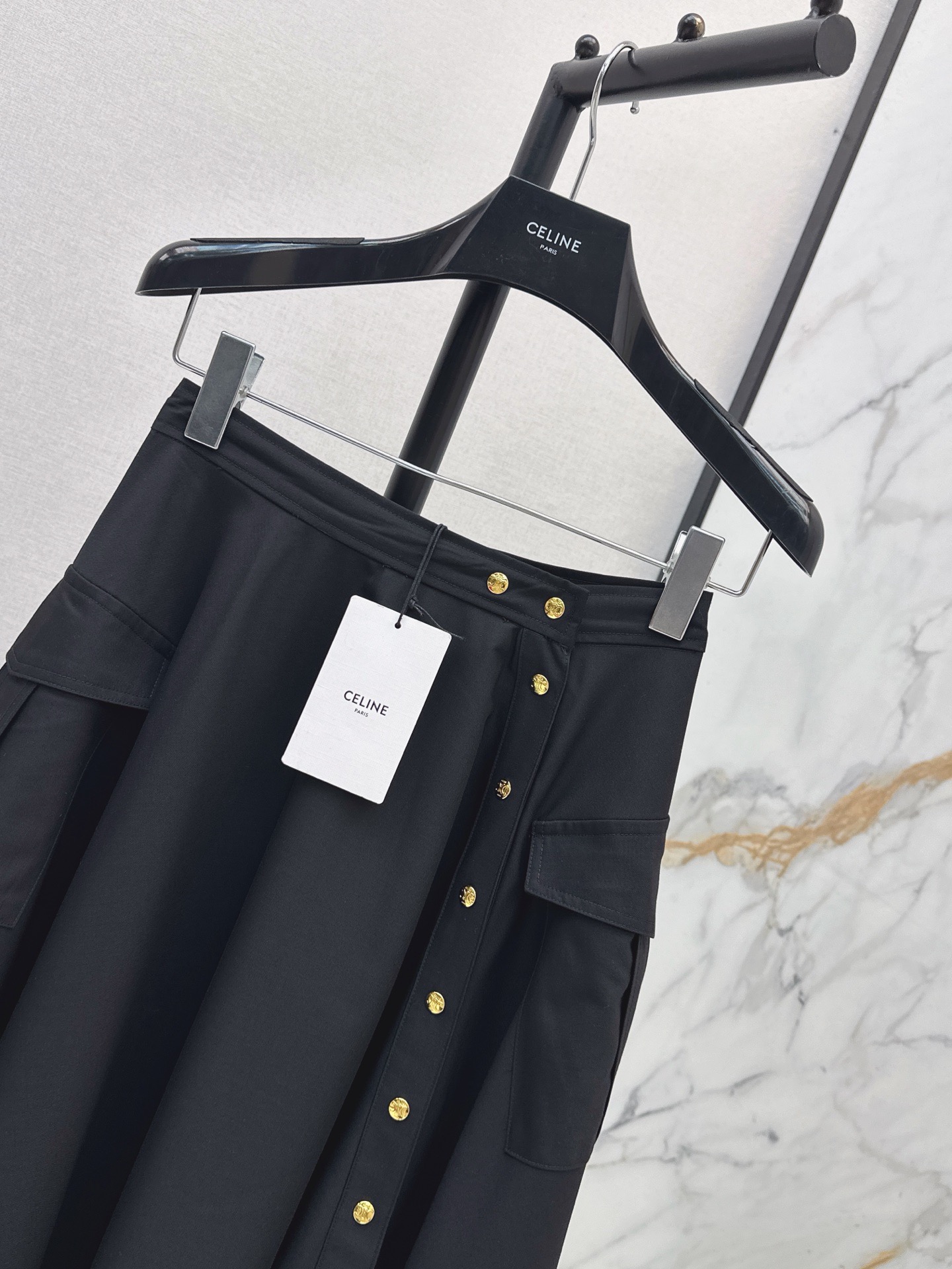 Celi 26ss cargo pleated skirt