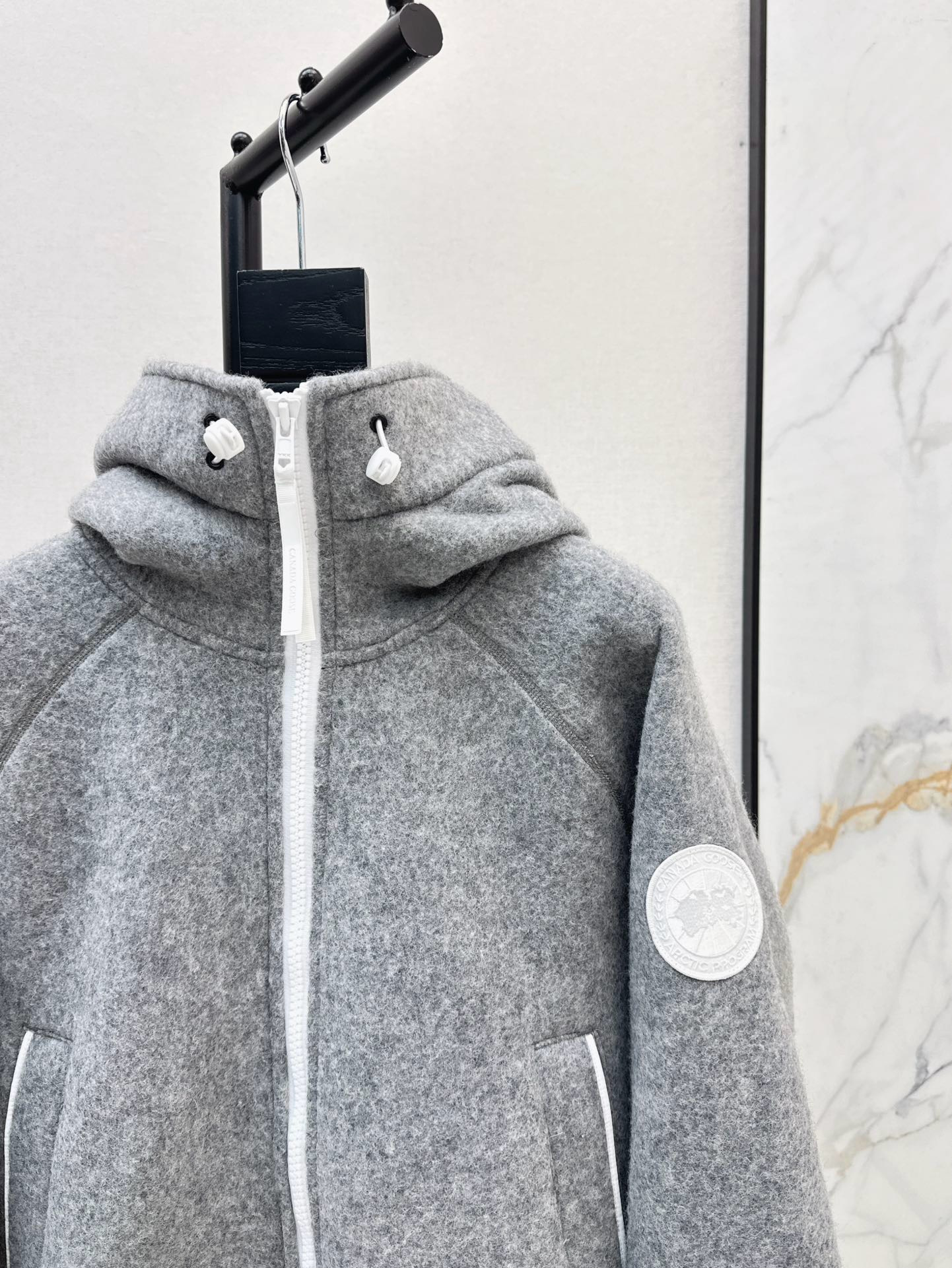 Can 26ss wool hooded jacket