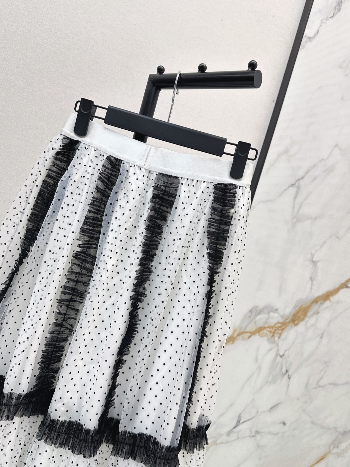 CD 26fw pokla dots mesh skirt