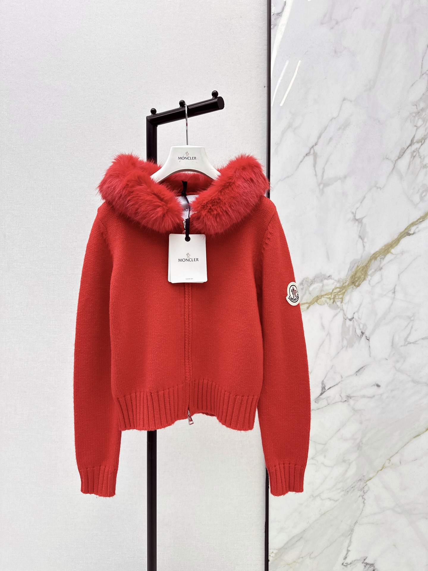 Monc 26fw hooded knit jacket