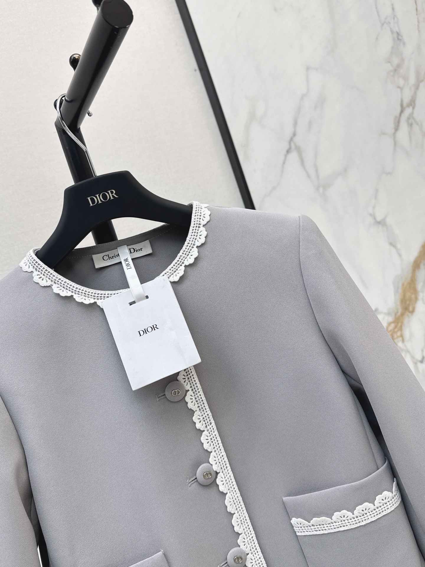 CD 26fw lace trim jacket