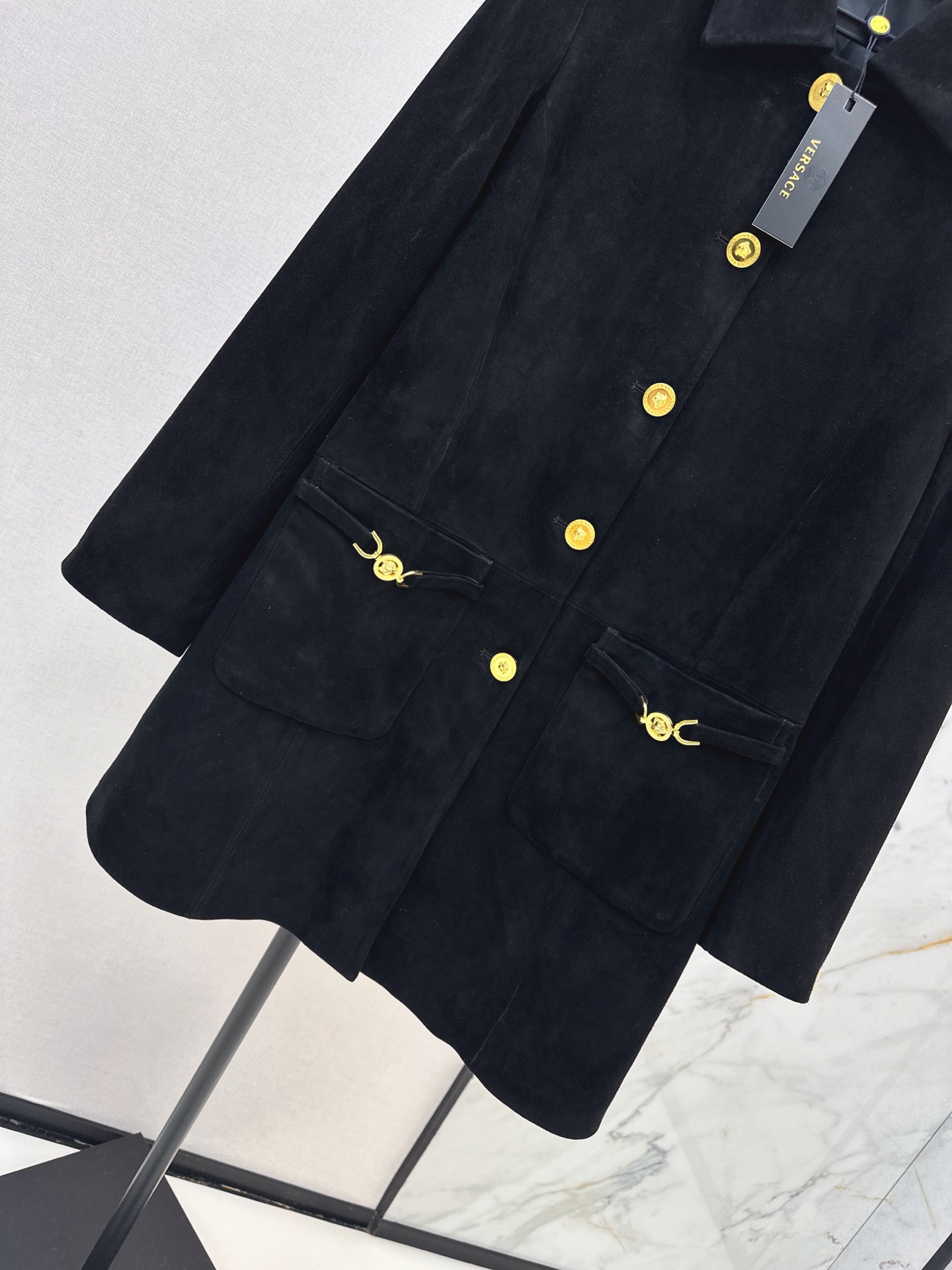 Ver 26fw suede long jacket