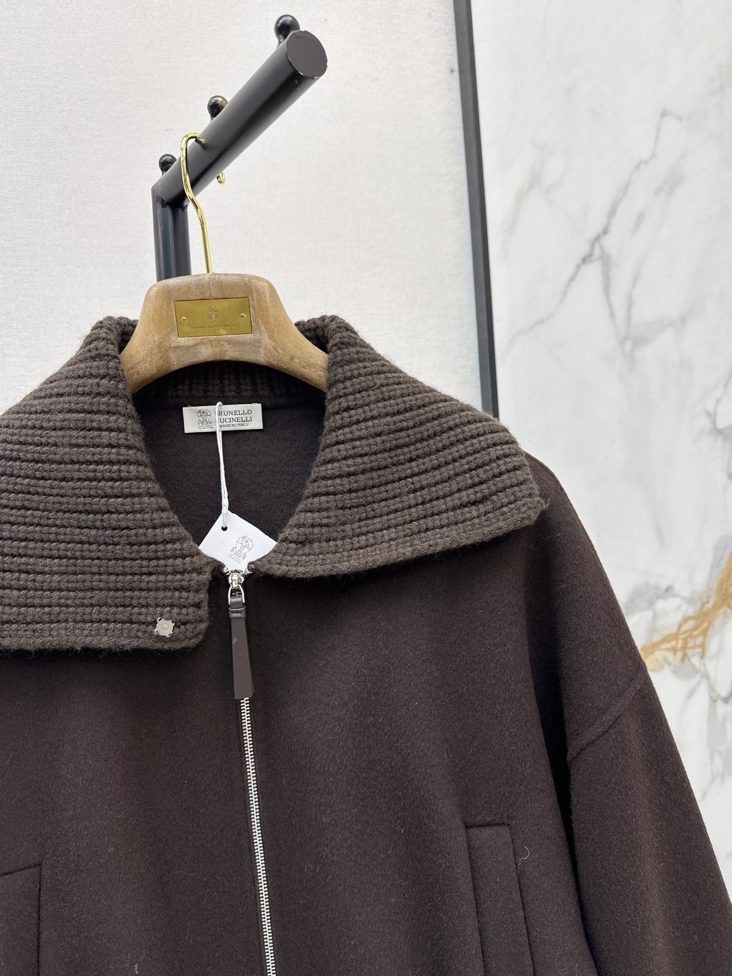 Brun 26fw cropped woolen jacket