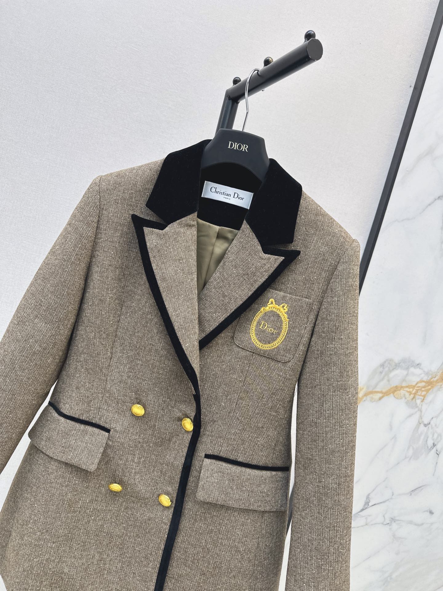CD 26fw velvet trim blazer