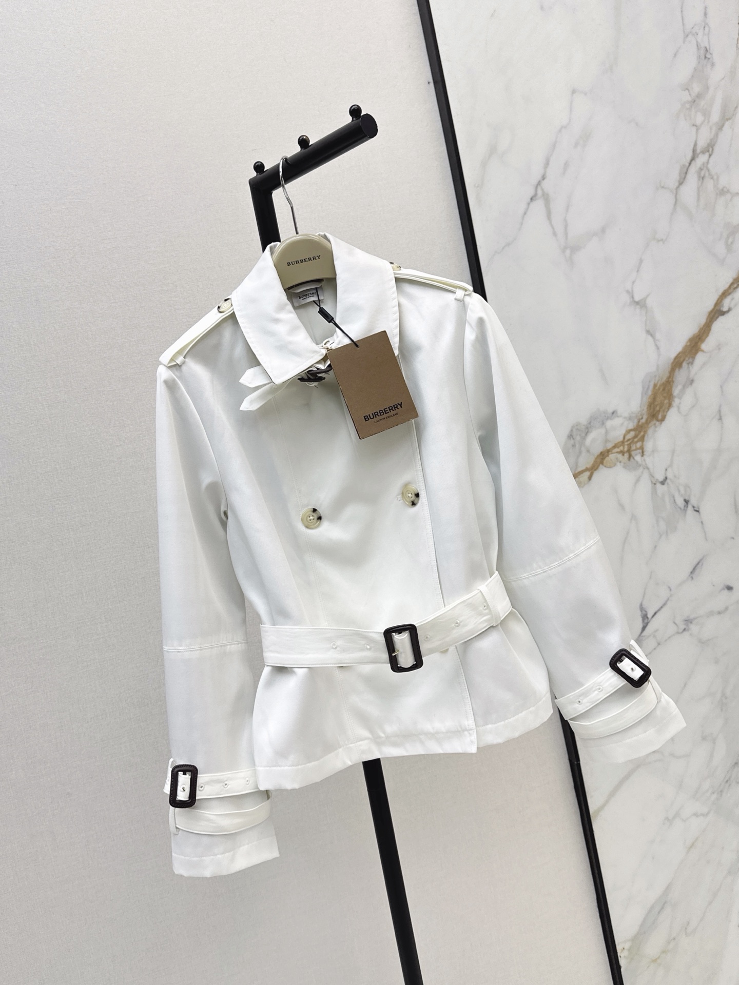 Bur 26fw cropped trench coats