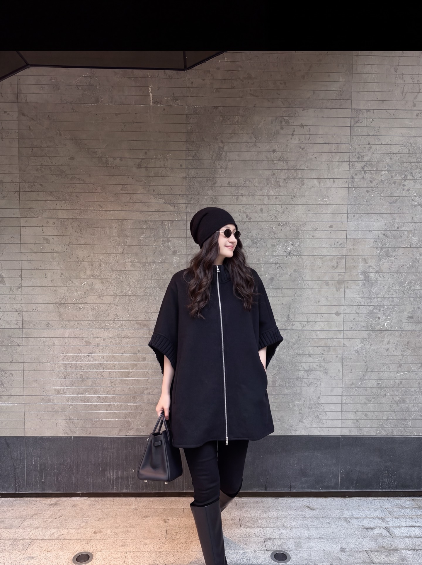 Max 26fw wool cape jacket