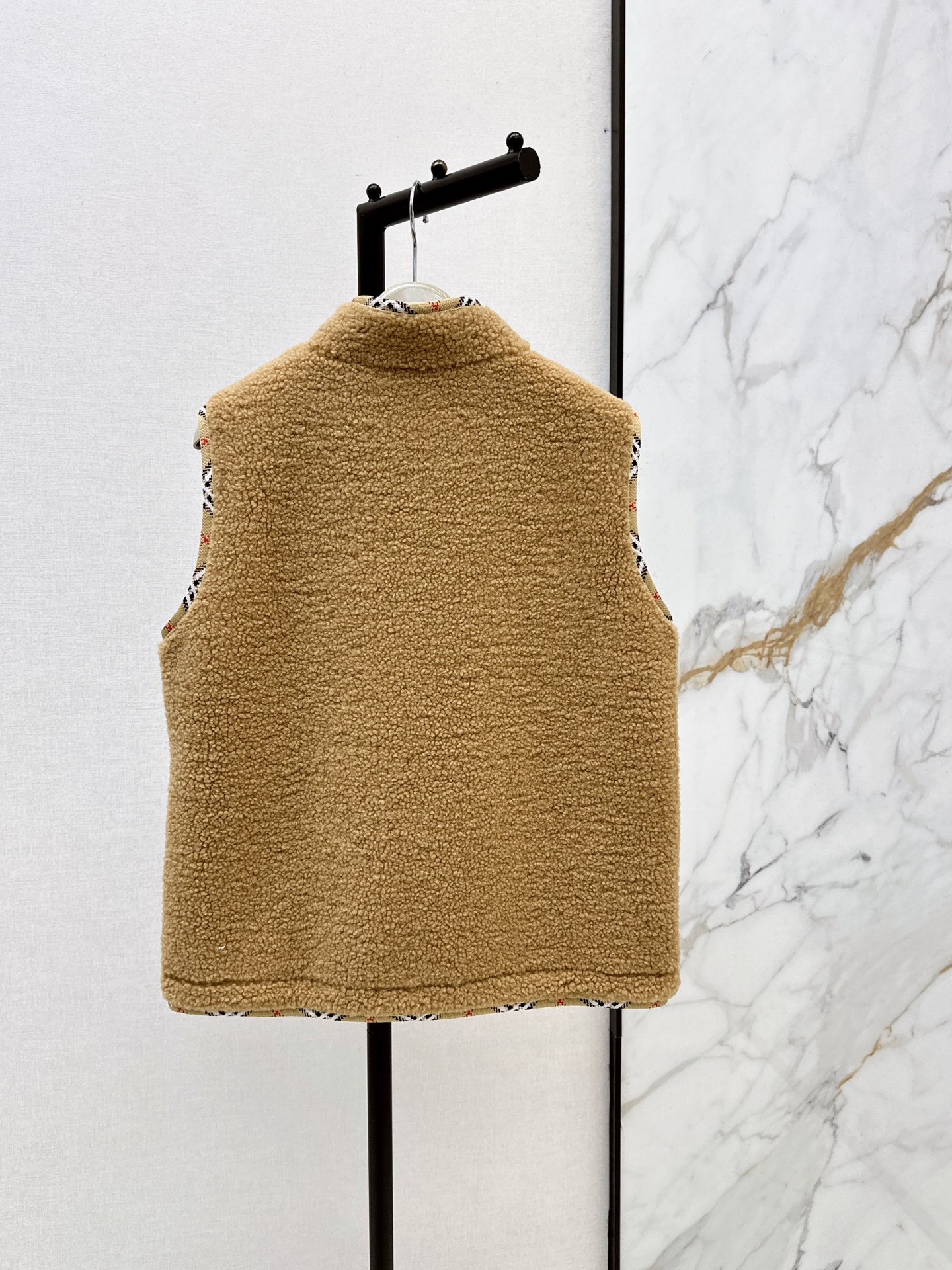 Bur 26fw sherpa fleece zipper vest
