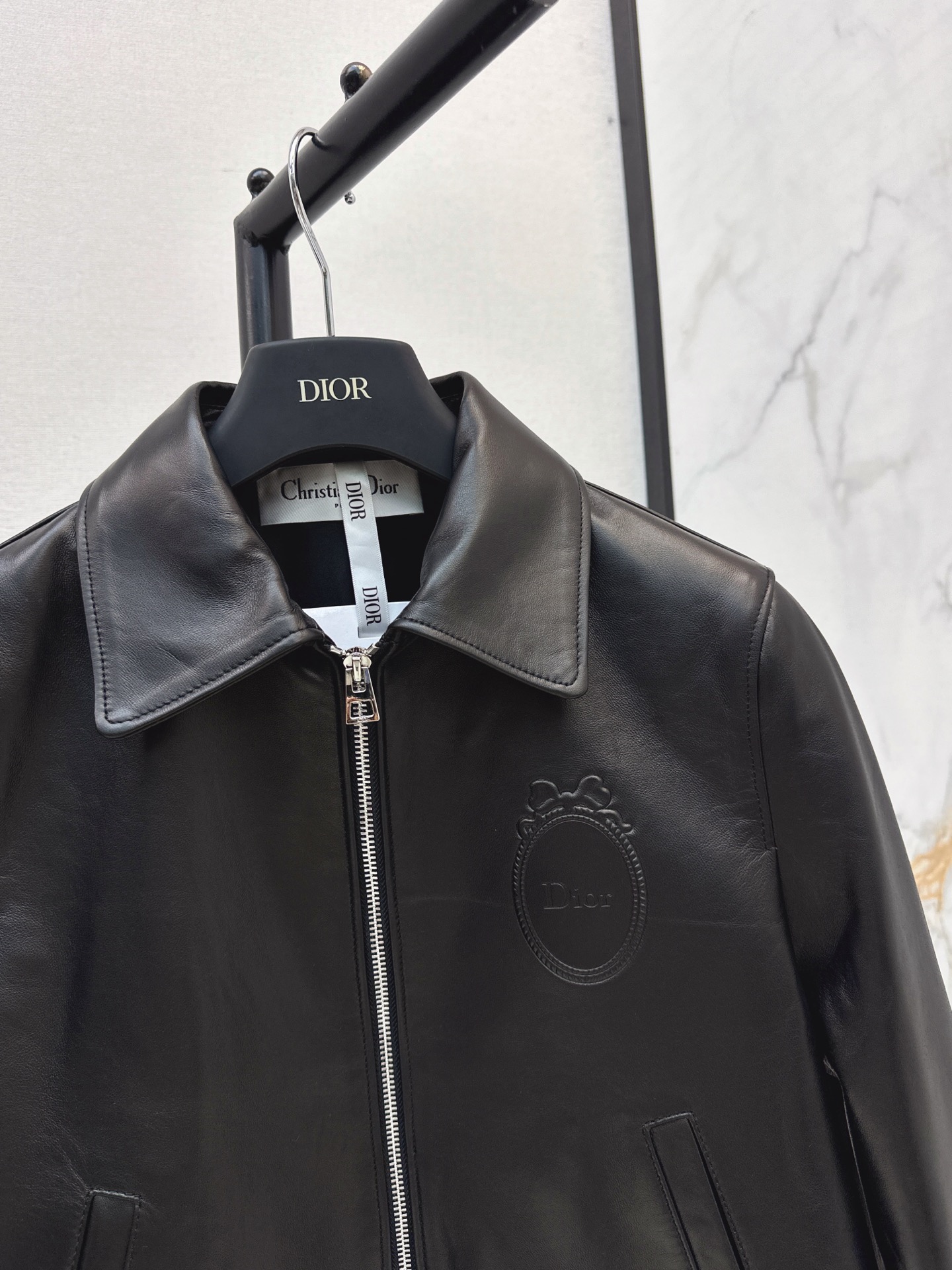 CD 26fw leather jacket