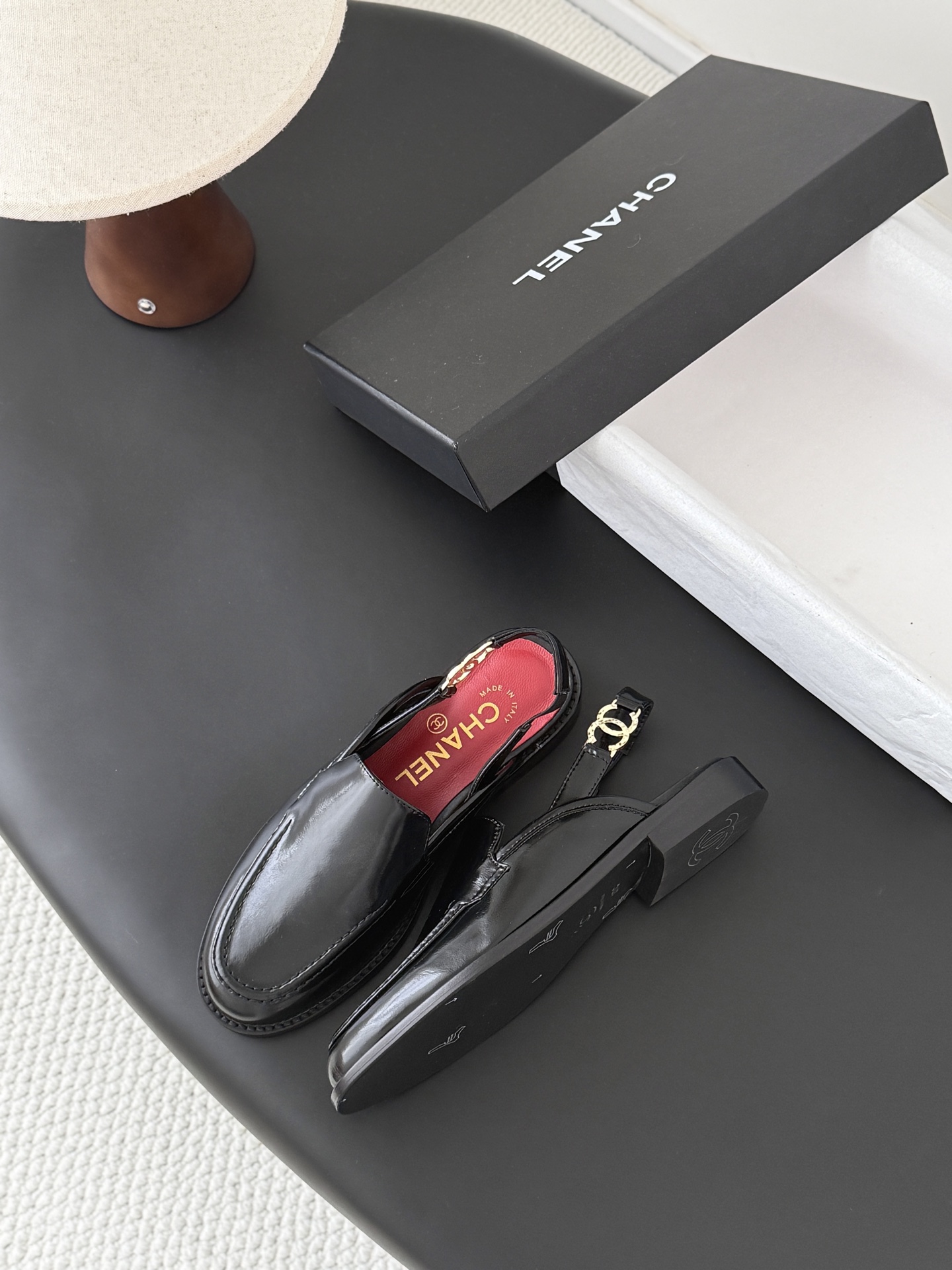 Chan 26ss slingback loafers
