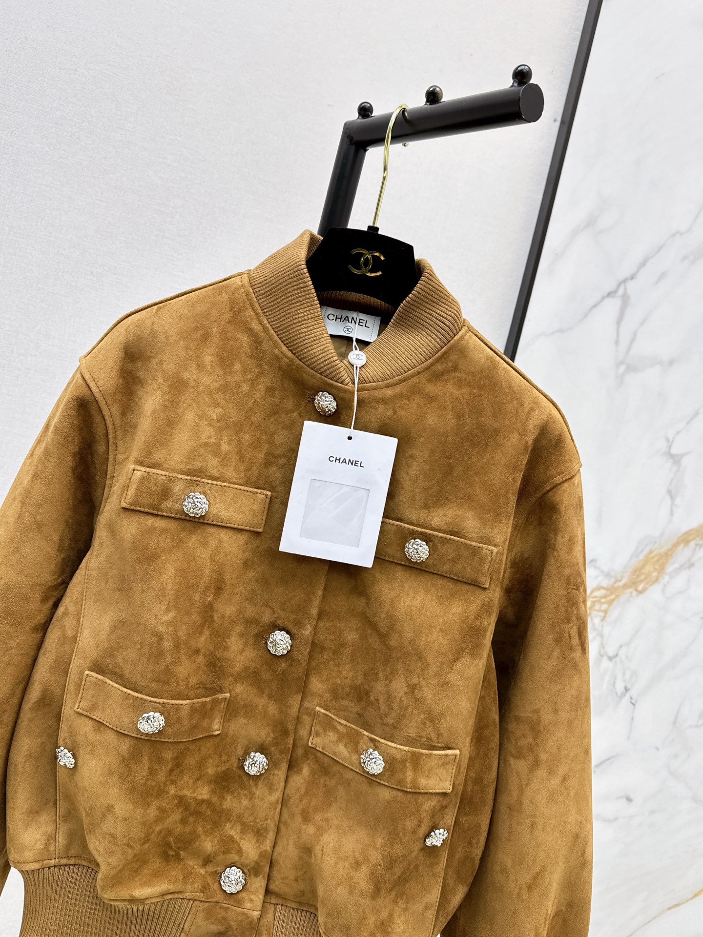 Chan 26fw suede fleece leather jacket