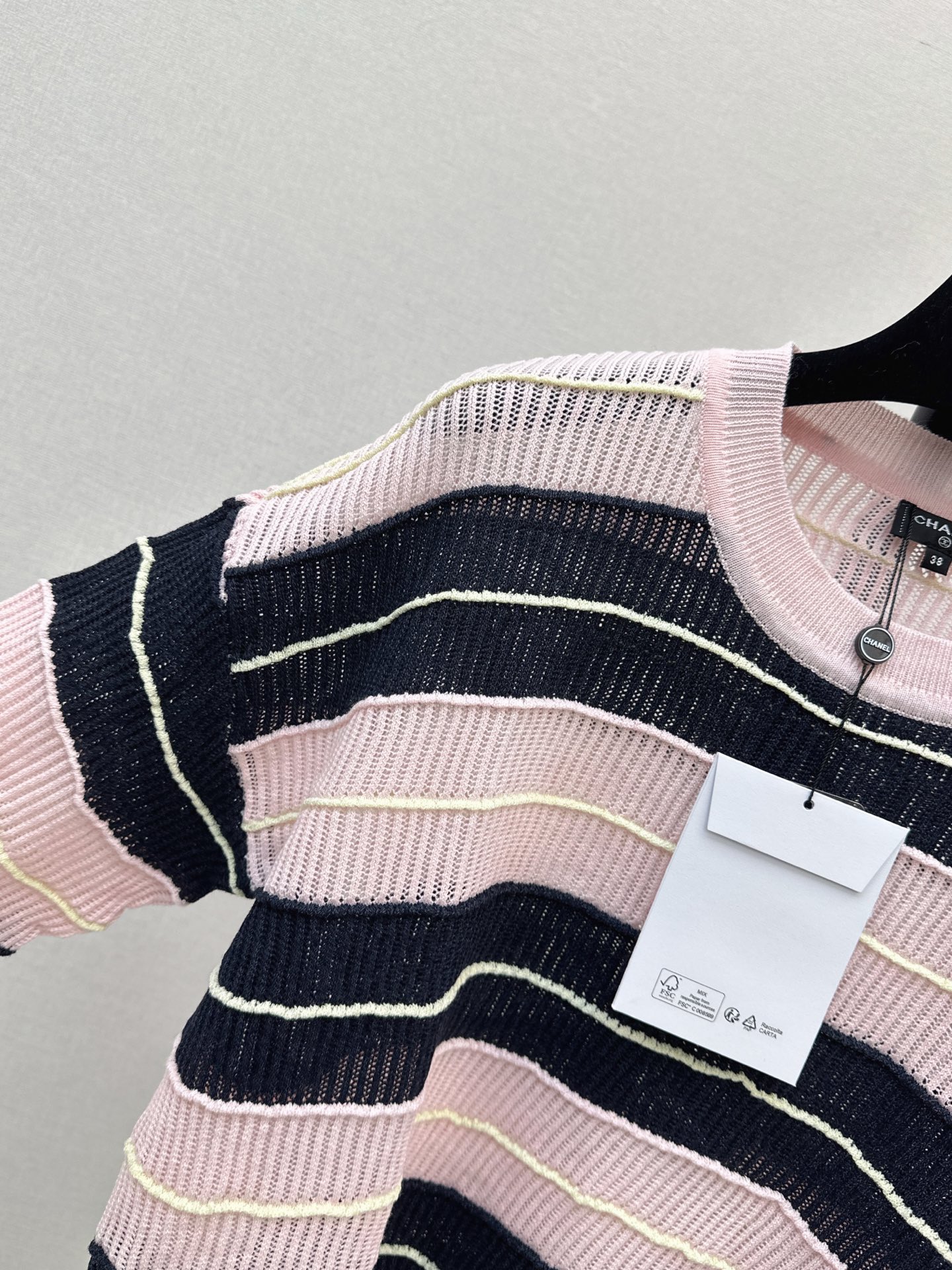 Chan 26fw stripe knit sweater
