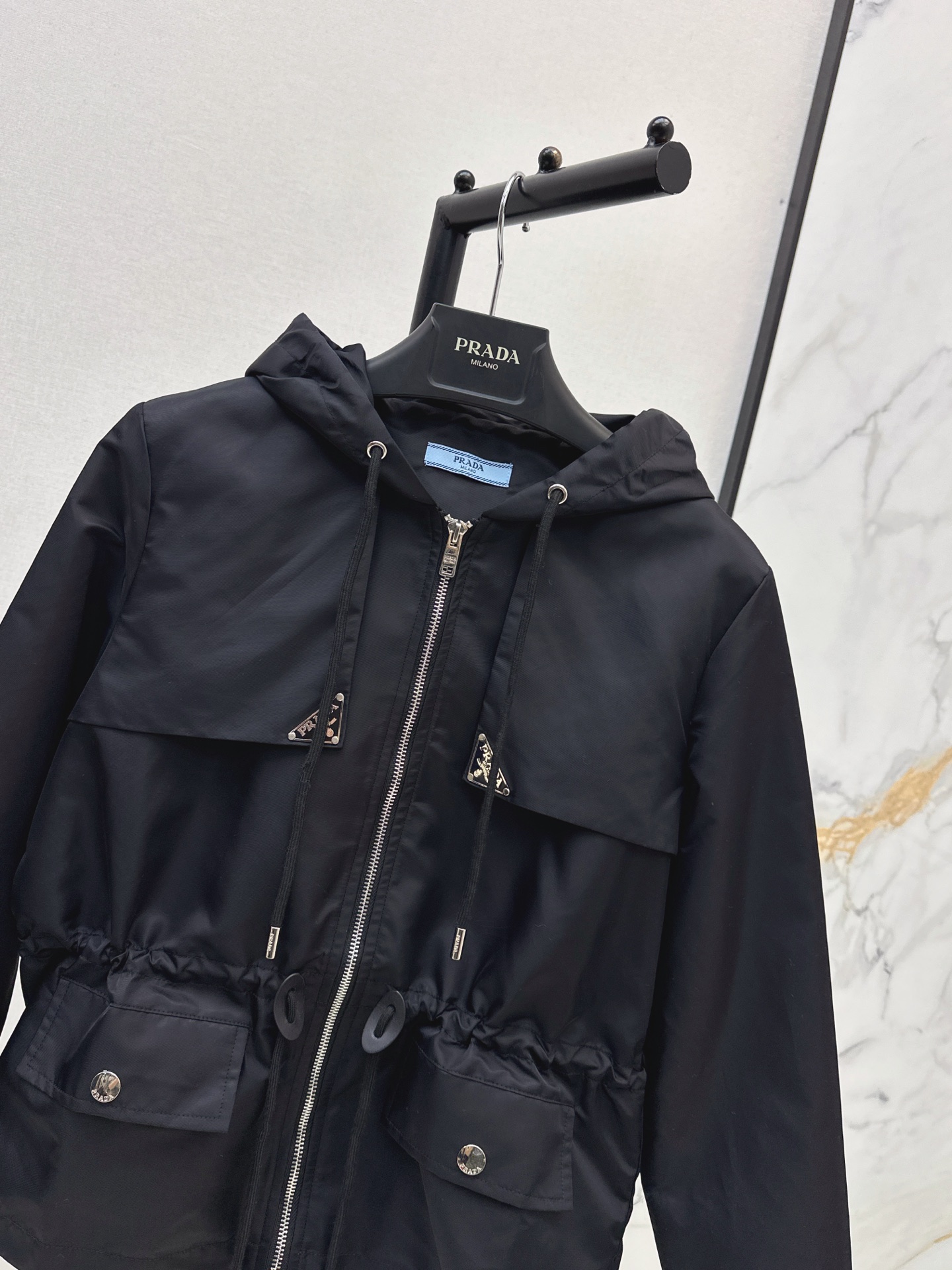Pra 26fw drawstring hooded jacket