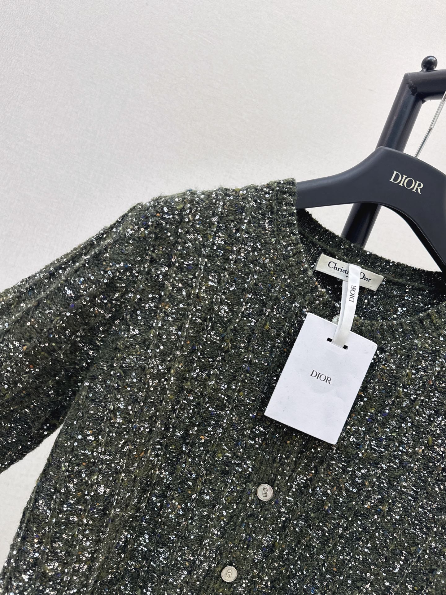 CD 26fw iridescent sequins cardigan jacket