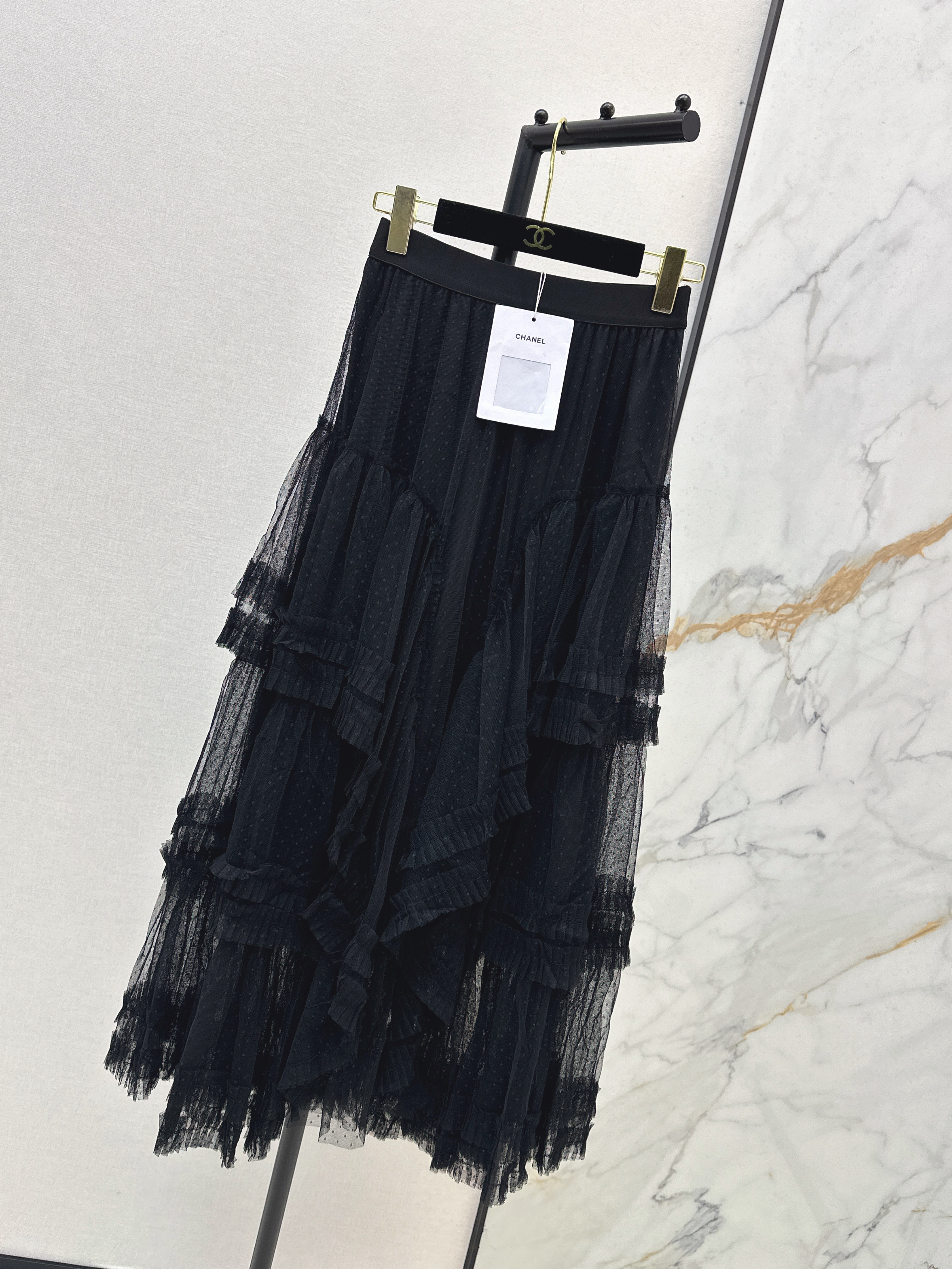 Chan 26ss mesh skirt