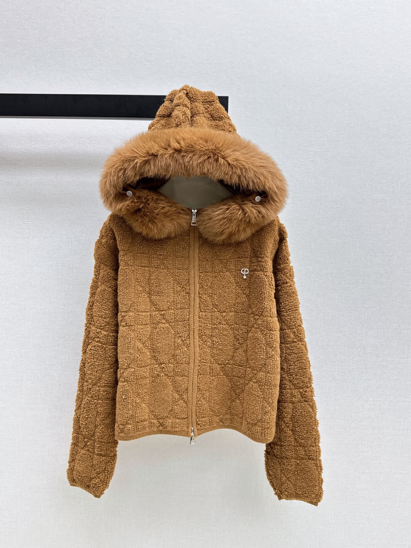 CD 26fw fur-trim hooded jacket