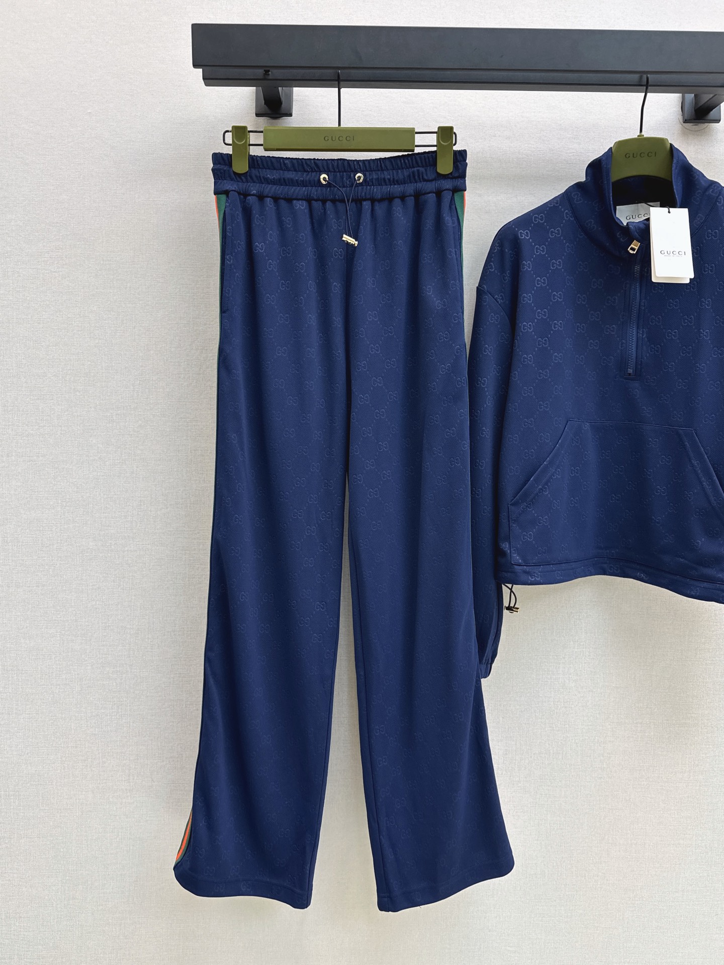 Guc 26fw jacquard top wide-leg pants