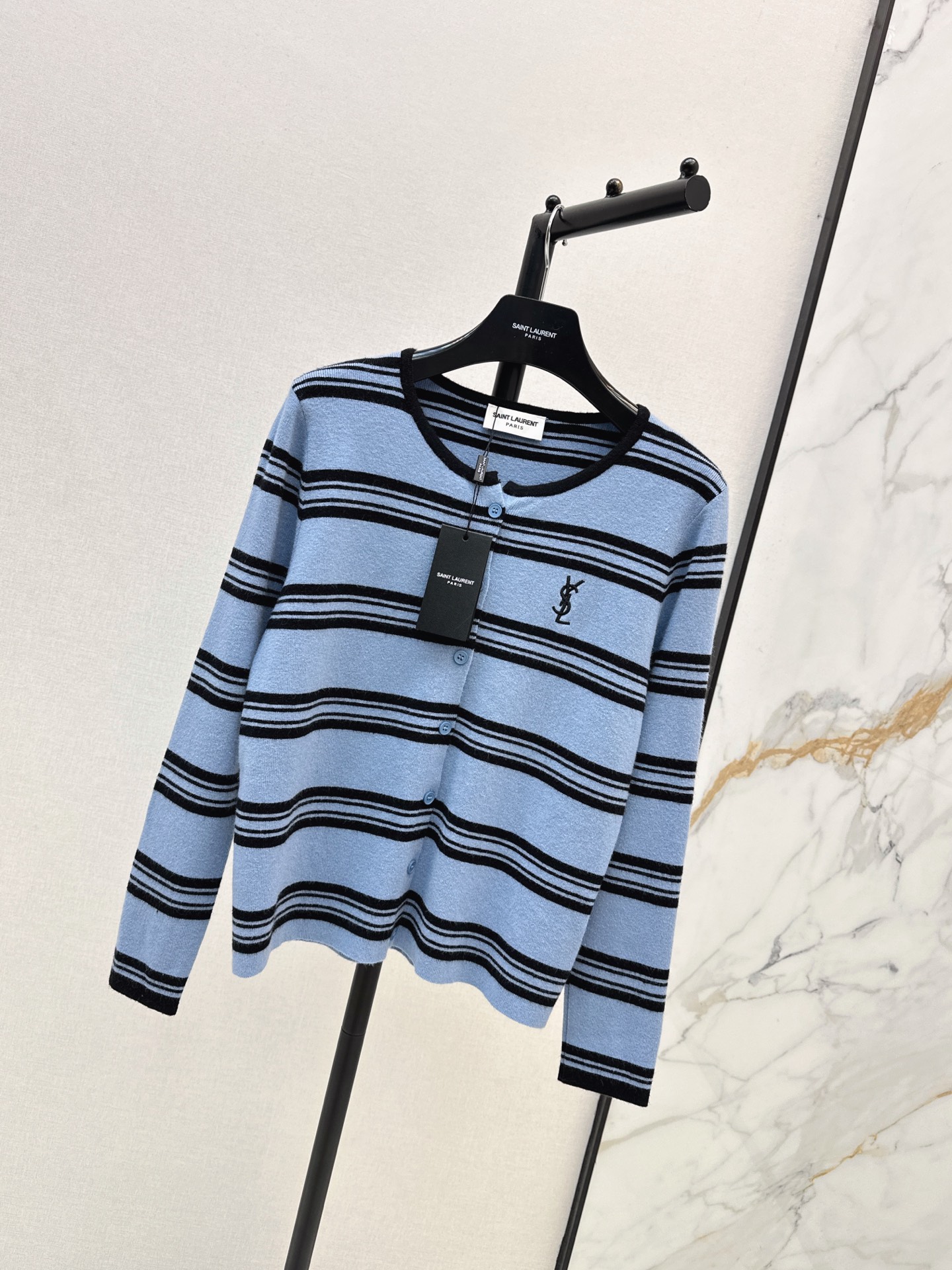 Sain 26fw stripe knit cardigan