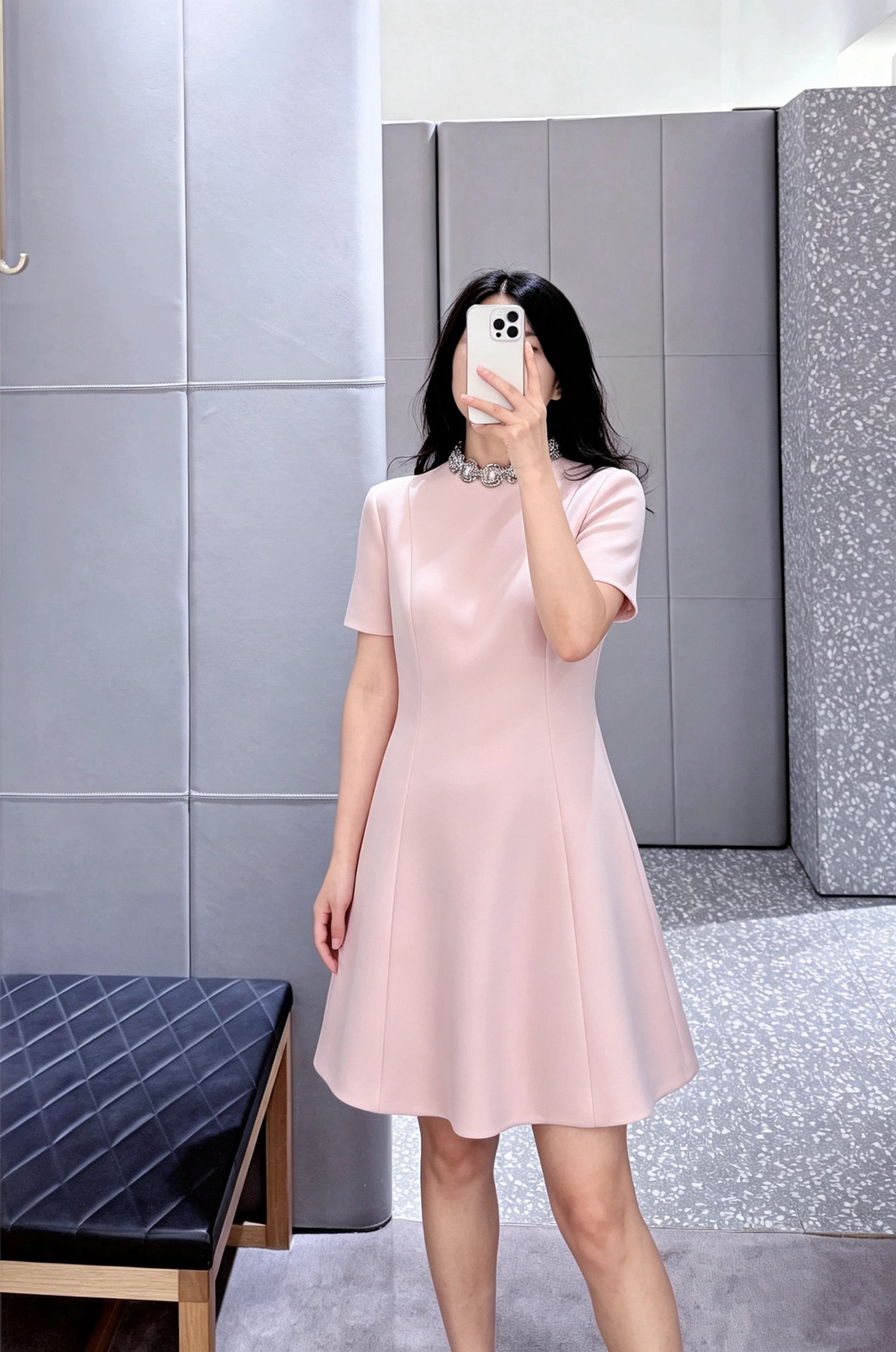 Valen 26fw rhinestone dress