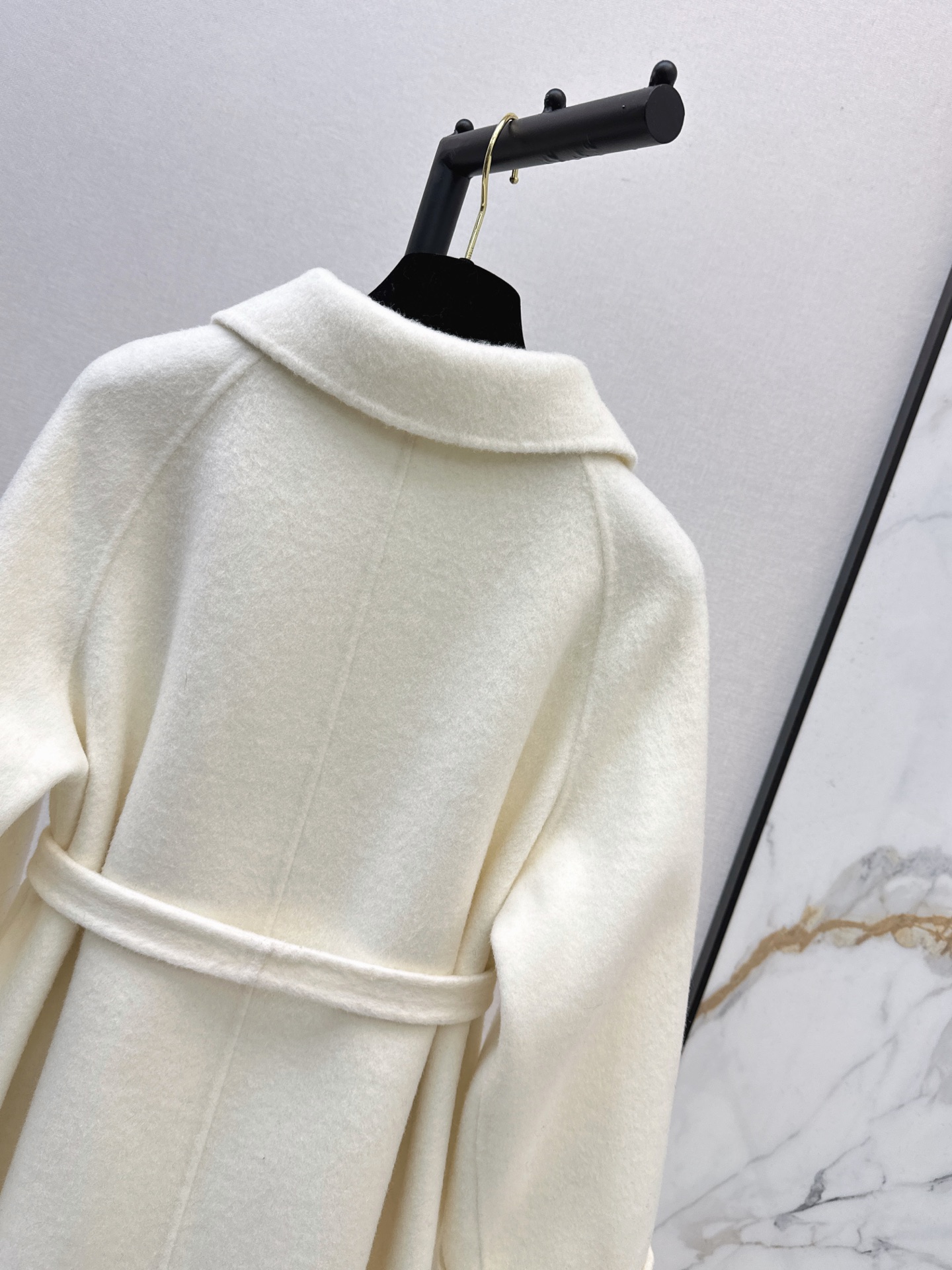 Chan 26fw 3d floarl belted overcoats