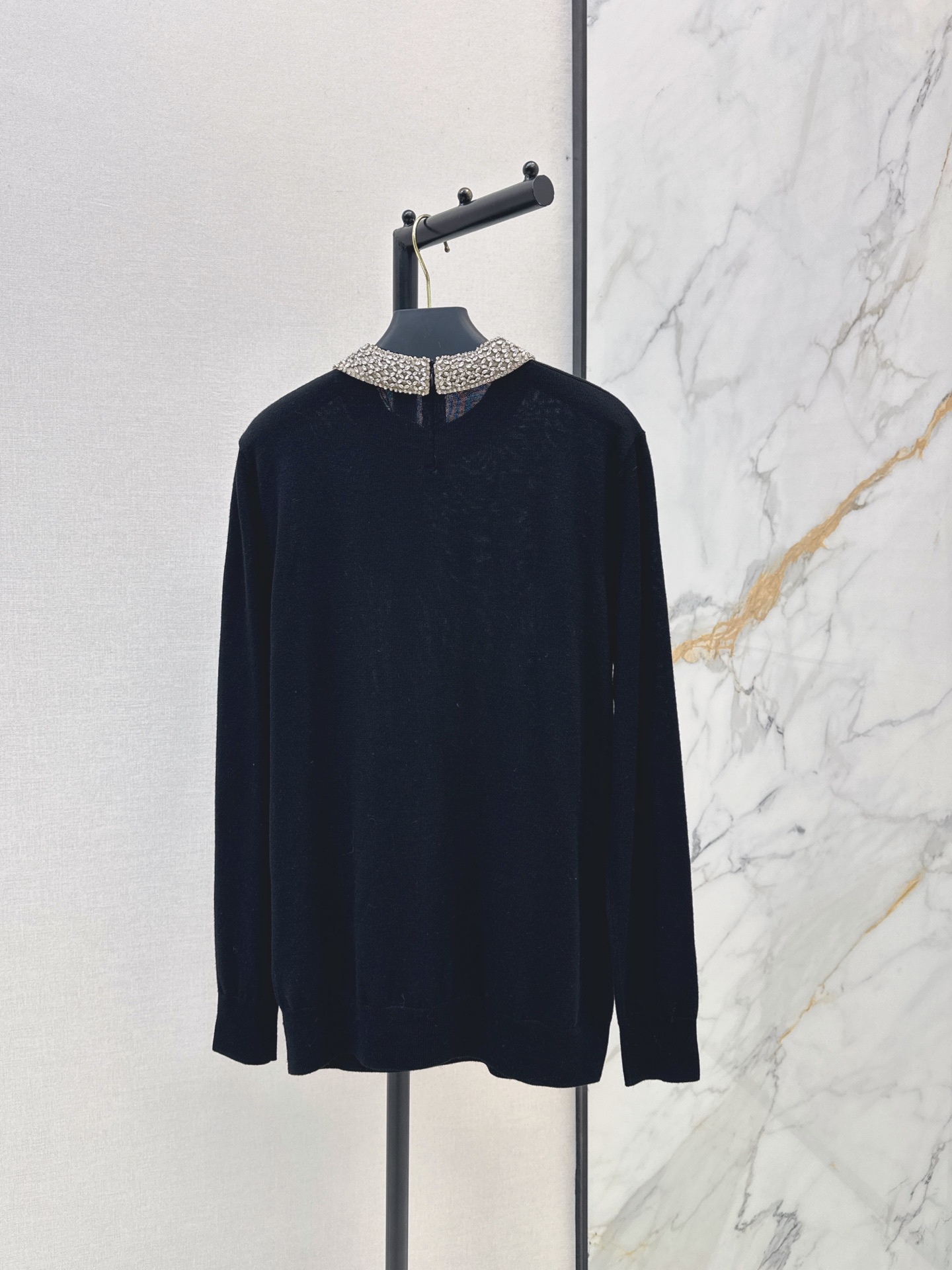 Valen 26fw rhinestone beading knitwear