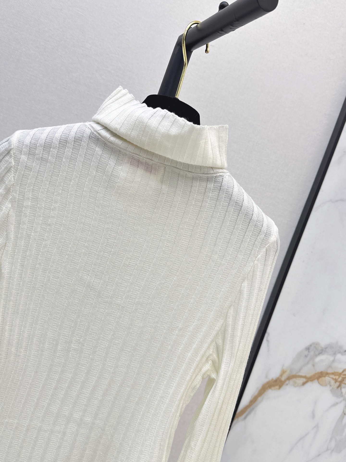 Chan 26fw slim-fit stand collar knitwear