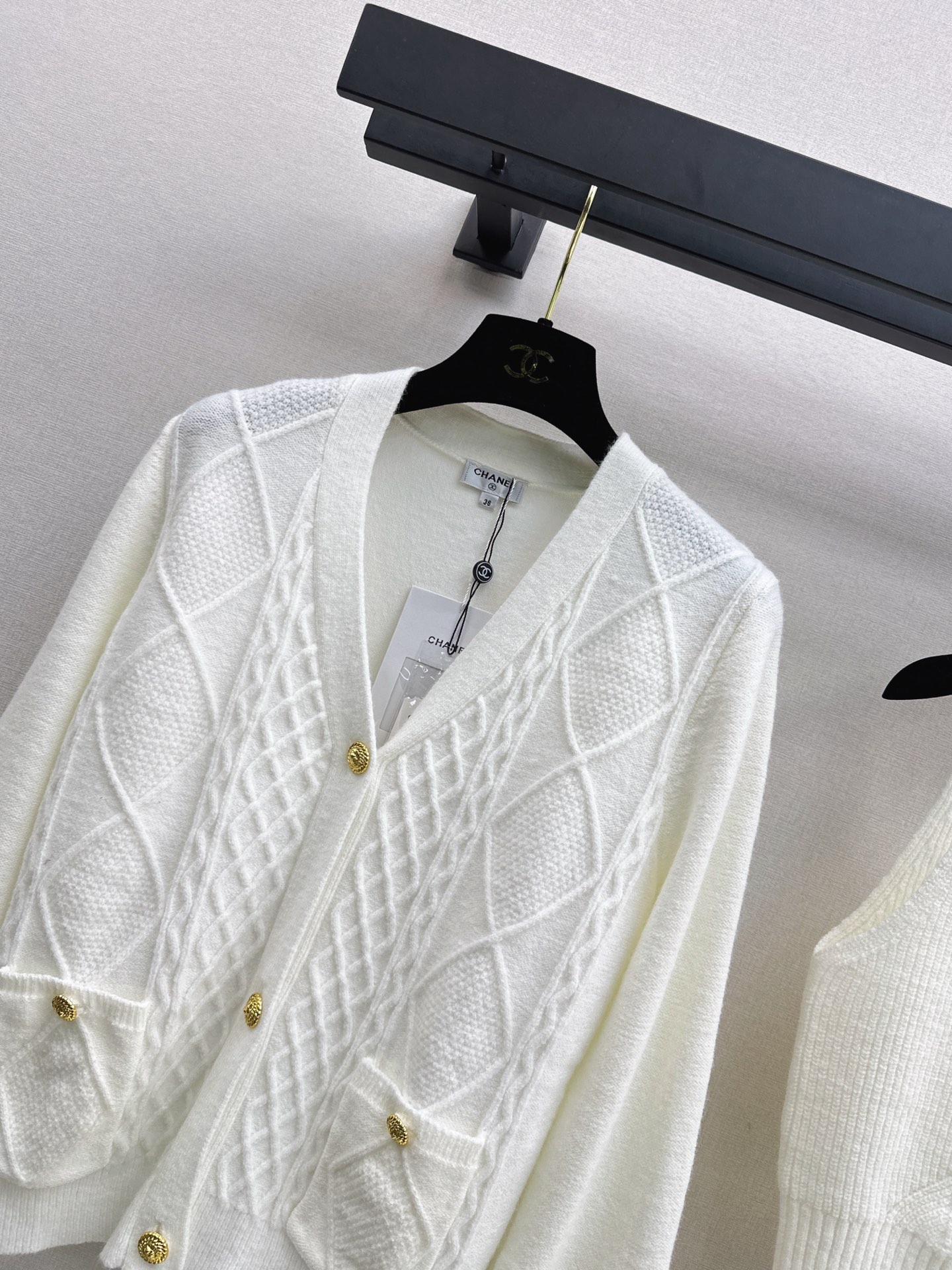 Chan 26fw cable knit camisole cardigan sets