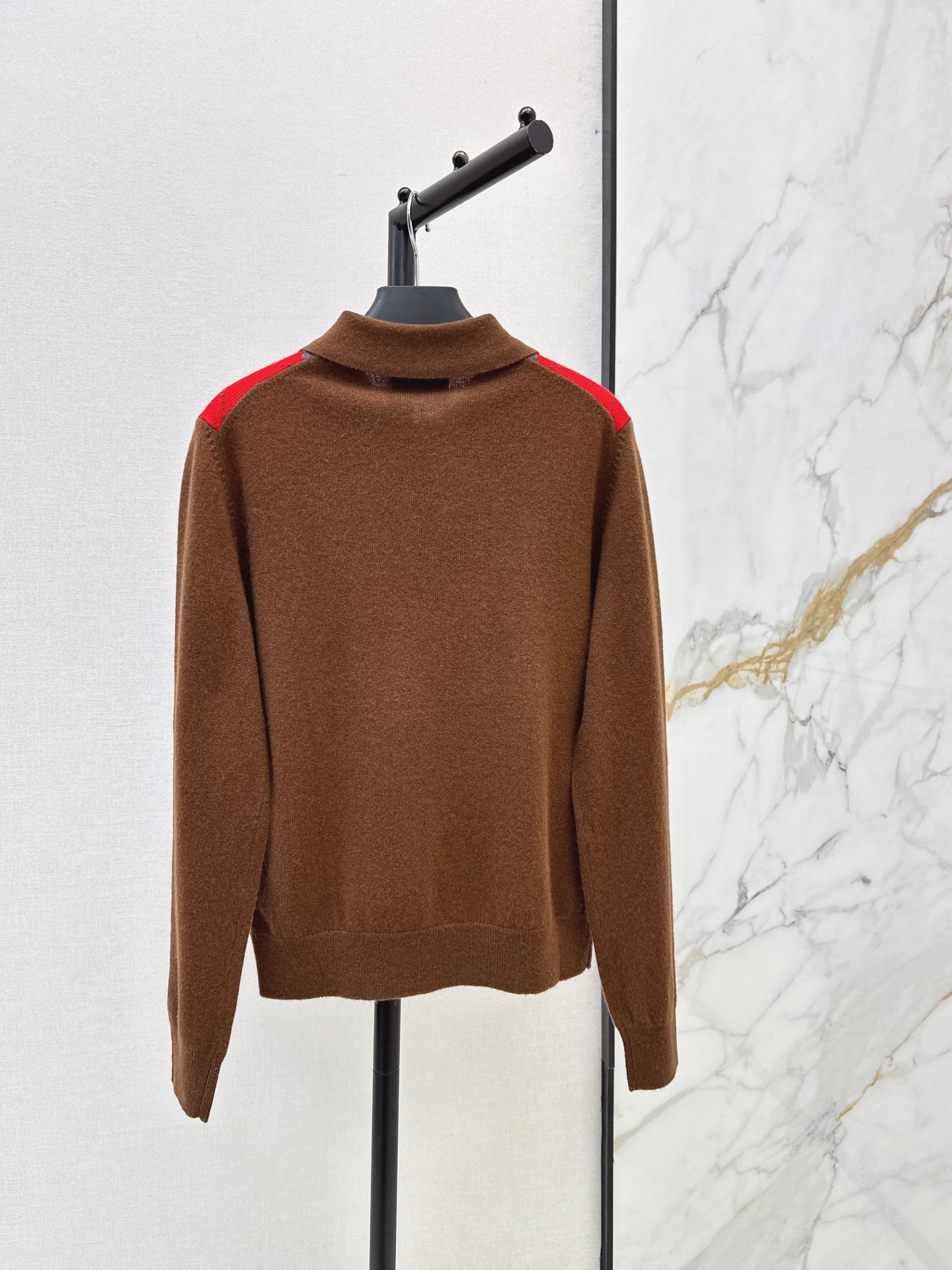 Pra 26fw jacquard polo knitwear