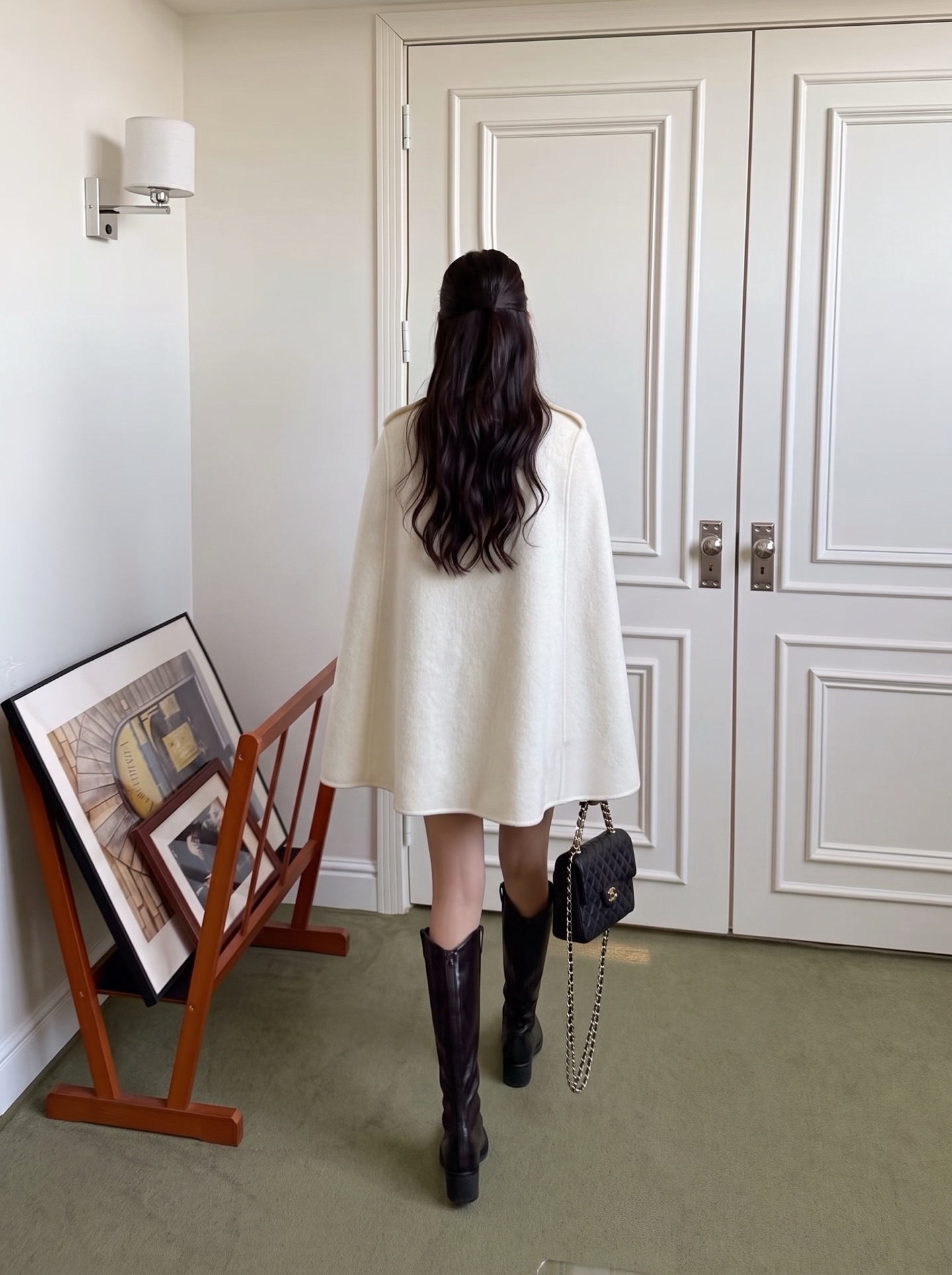 Chan 26fw woolen cape jacket