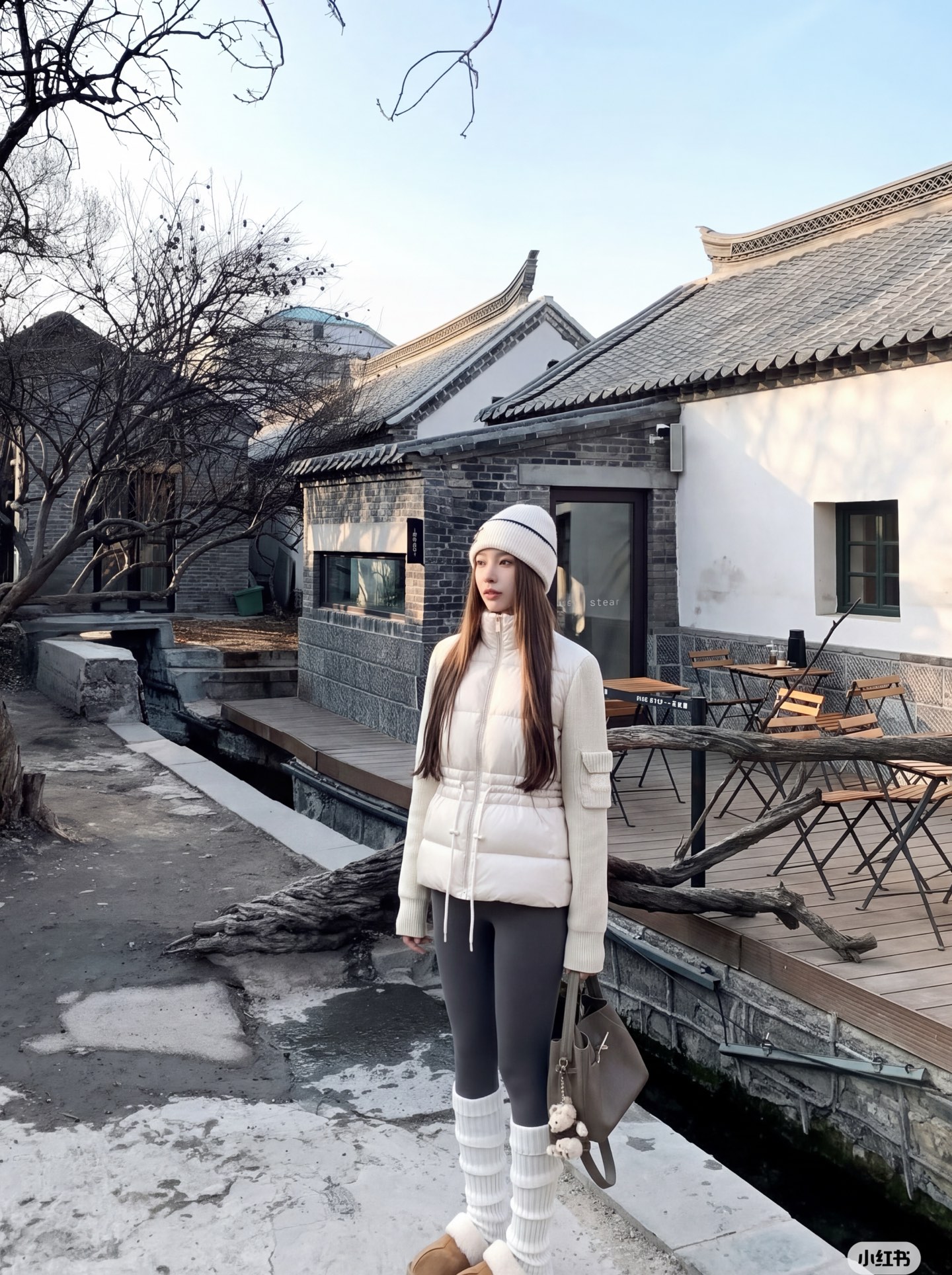 Chan 26fw wool contract drawstring down jacket