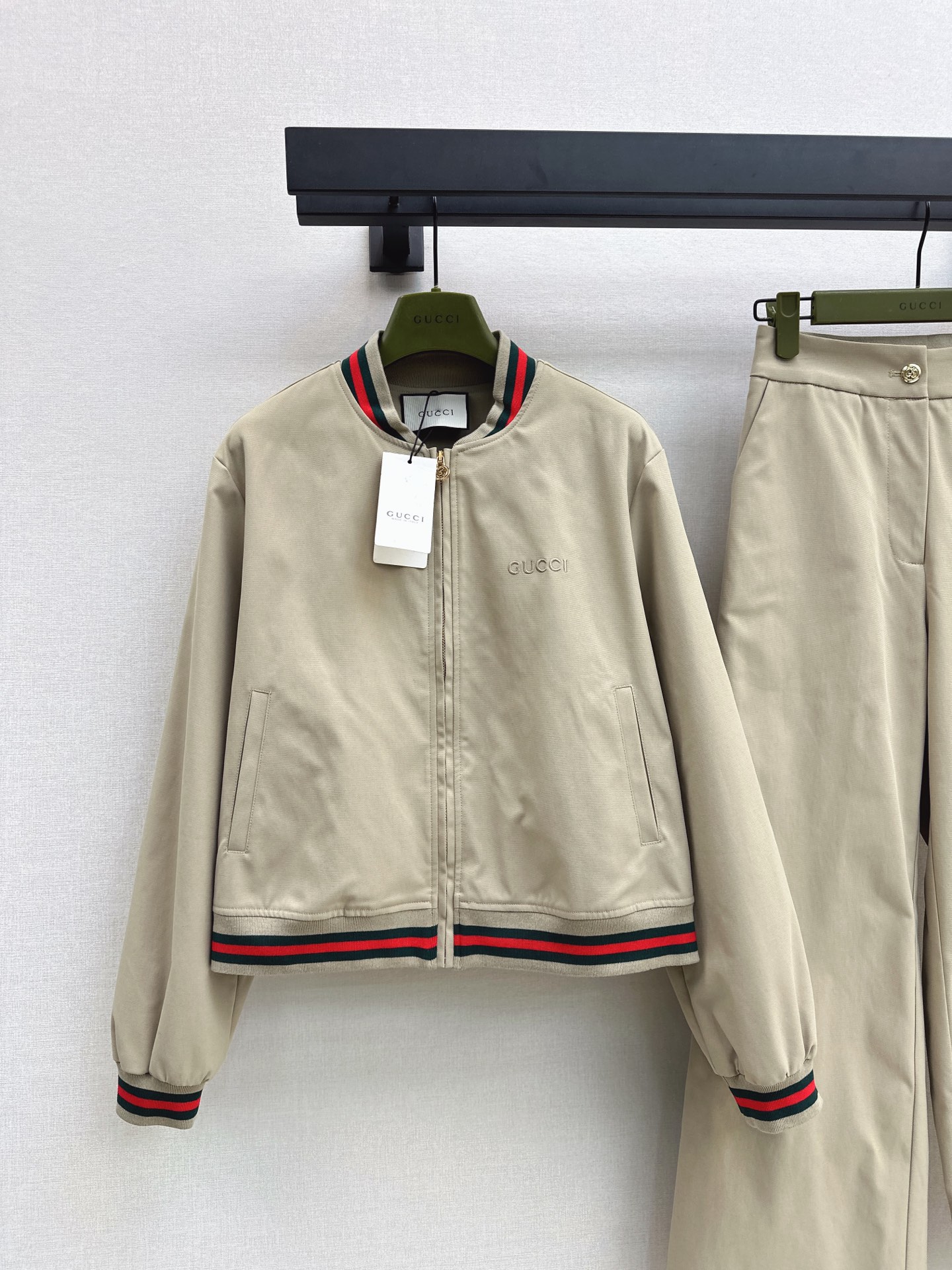 Guc 26fw zipper jacket pants sets