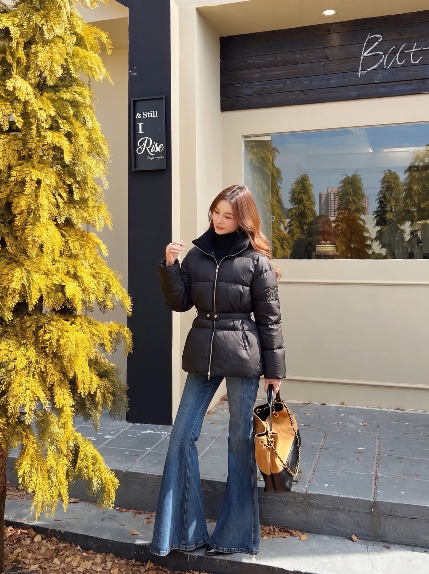 Celi 26fw belted down jacket