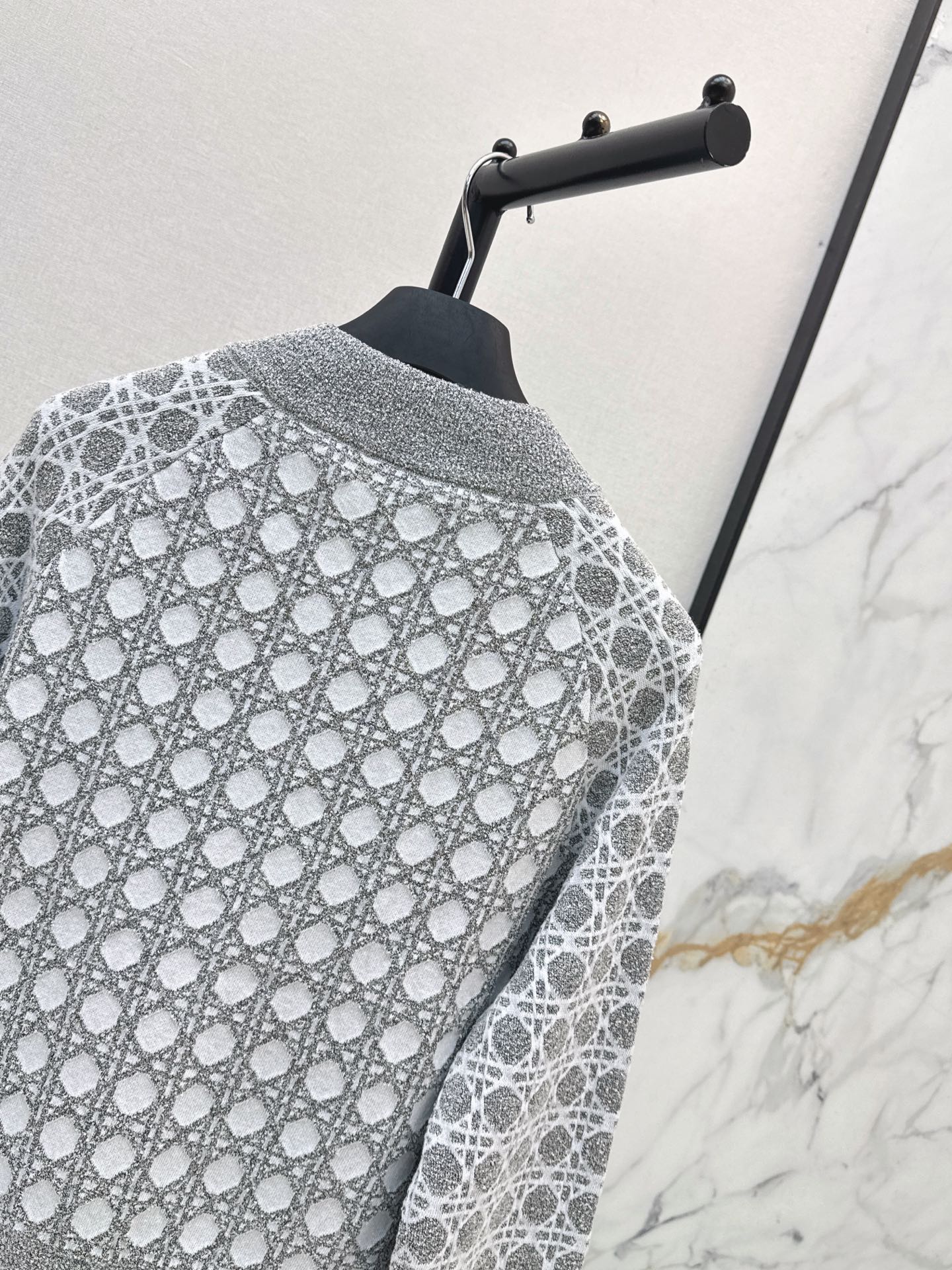 CD 26ss check jacquard knit jacket