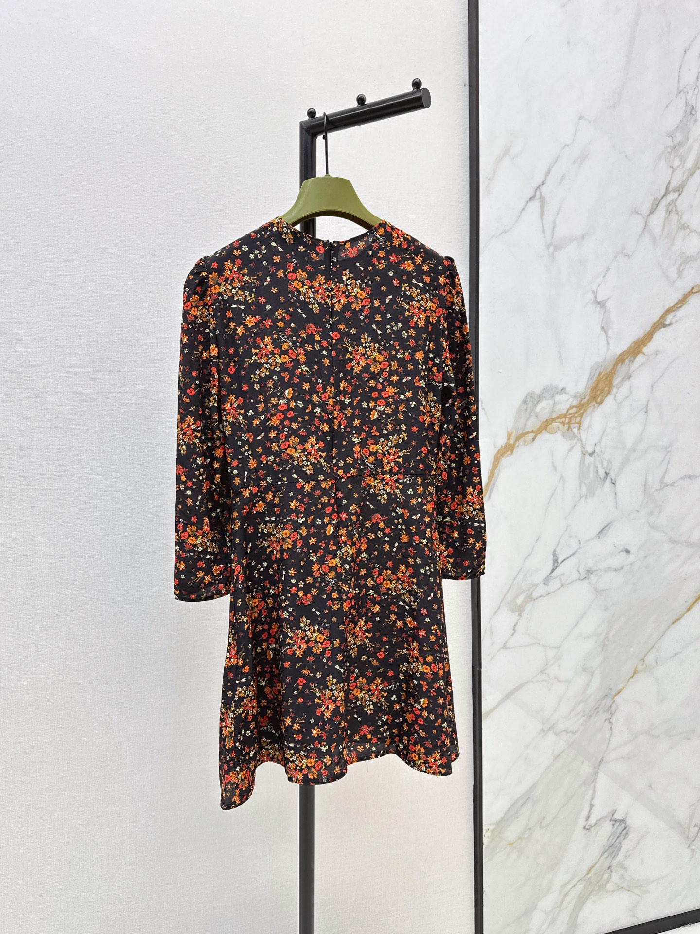 Guc 26fw print silk dress