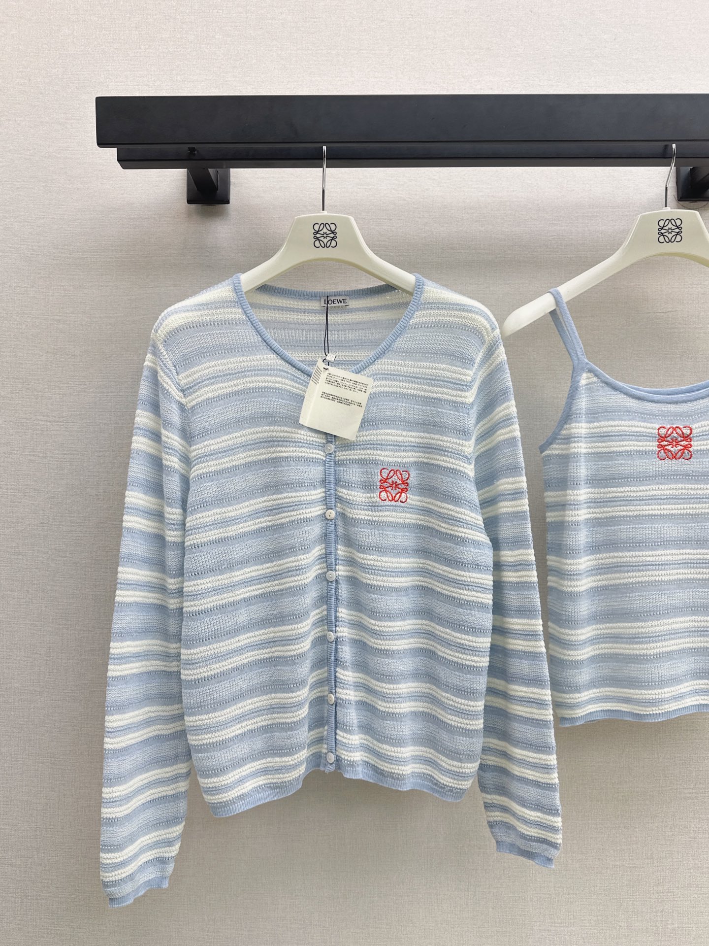 Loe 26fw knit vest cardigan sets