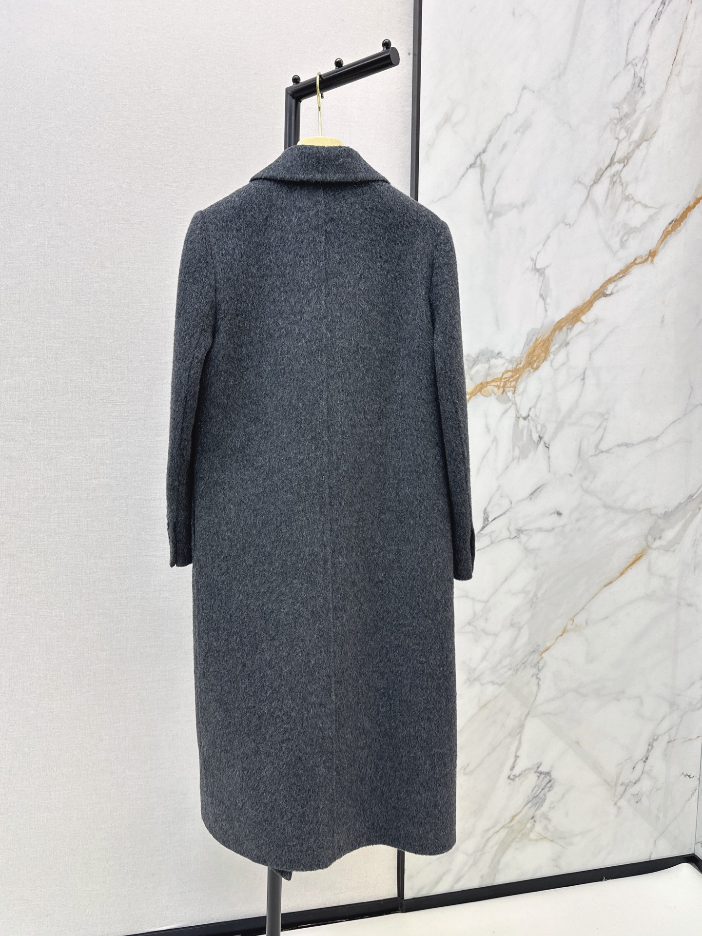 Miu 26fw rhinestone woolen overcoast