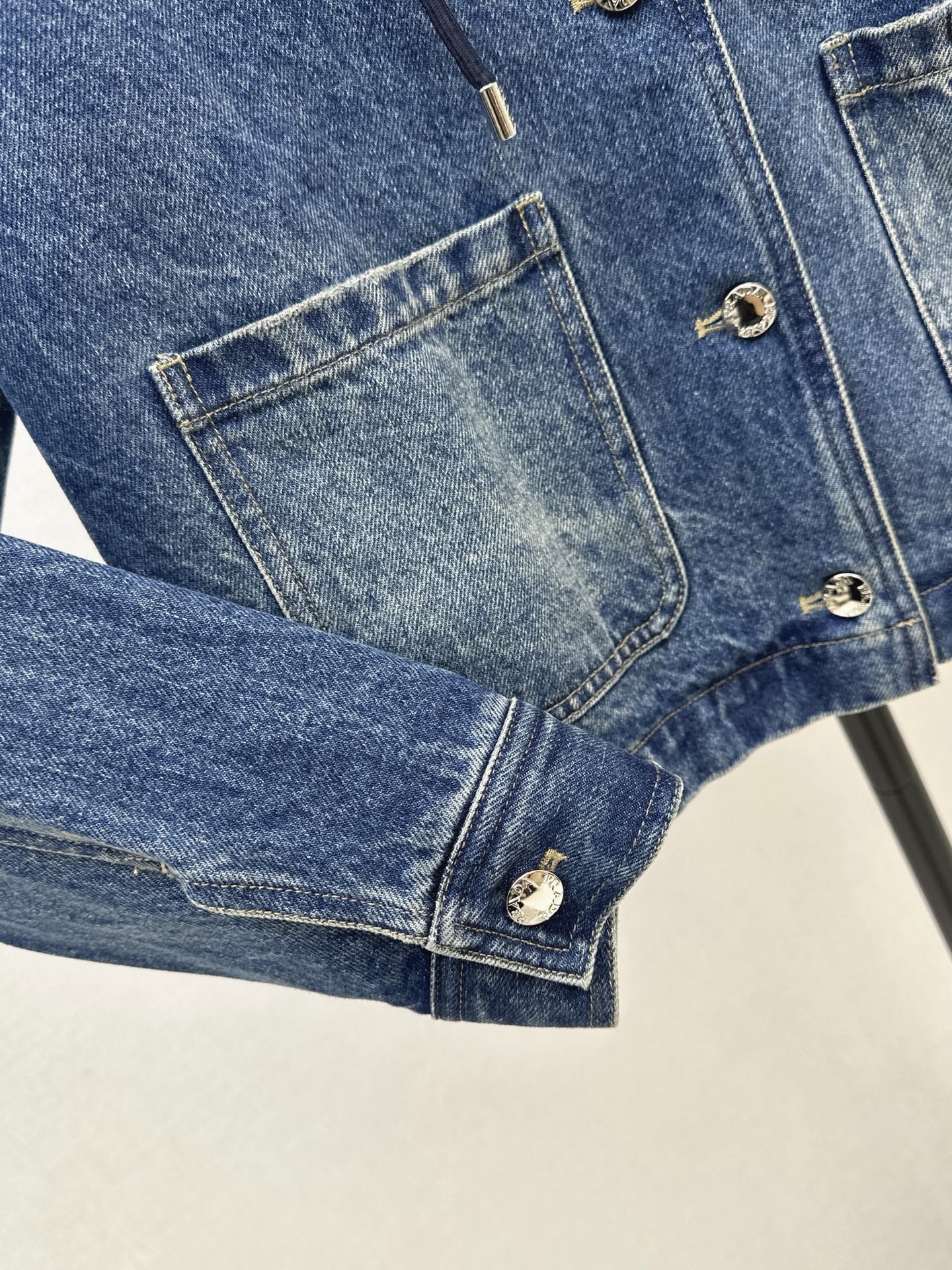 Pra 26fw hooded denim jacket