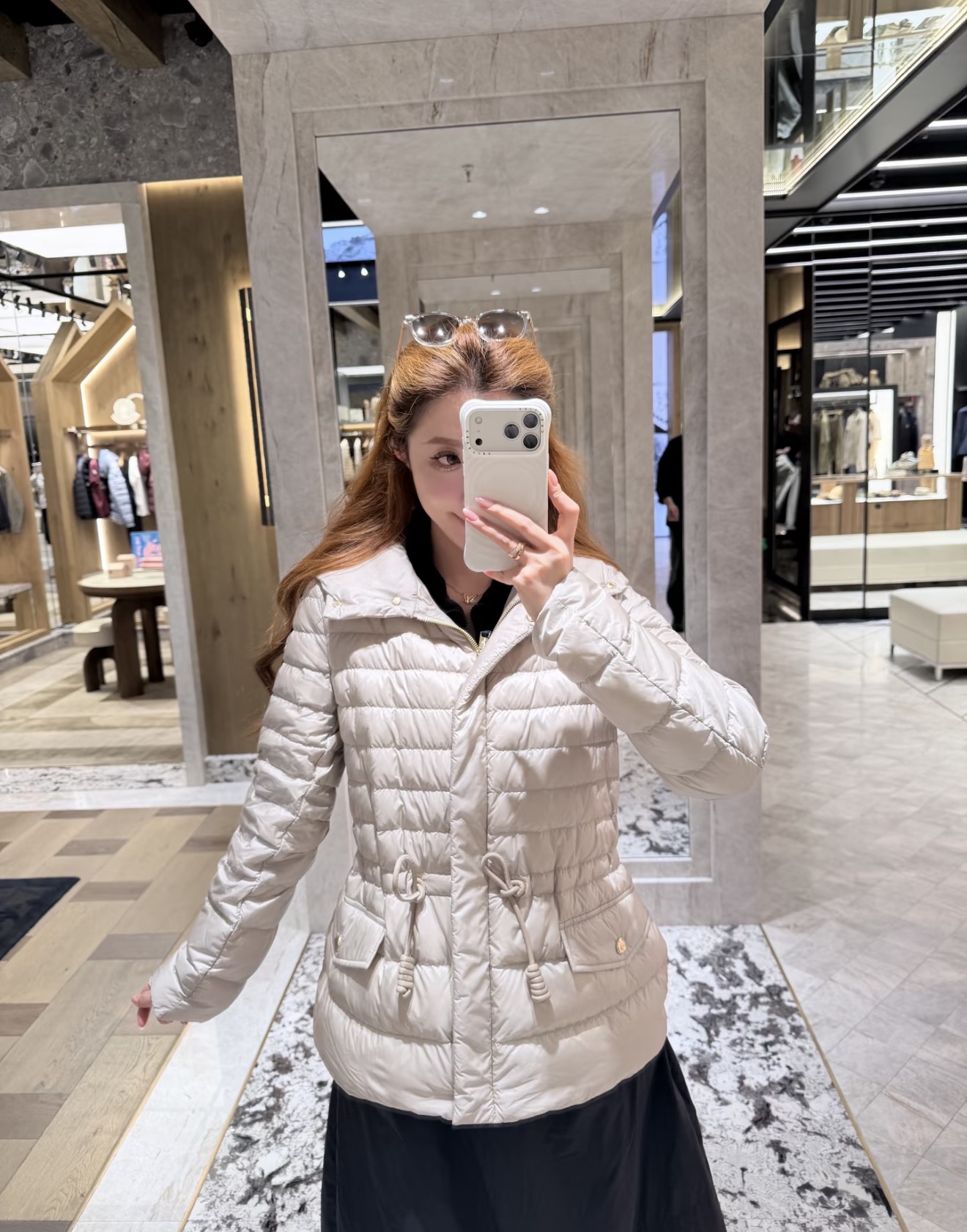 Monc 26fw Drawstring-Waist Puffer Jacket