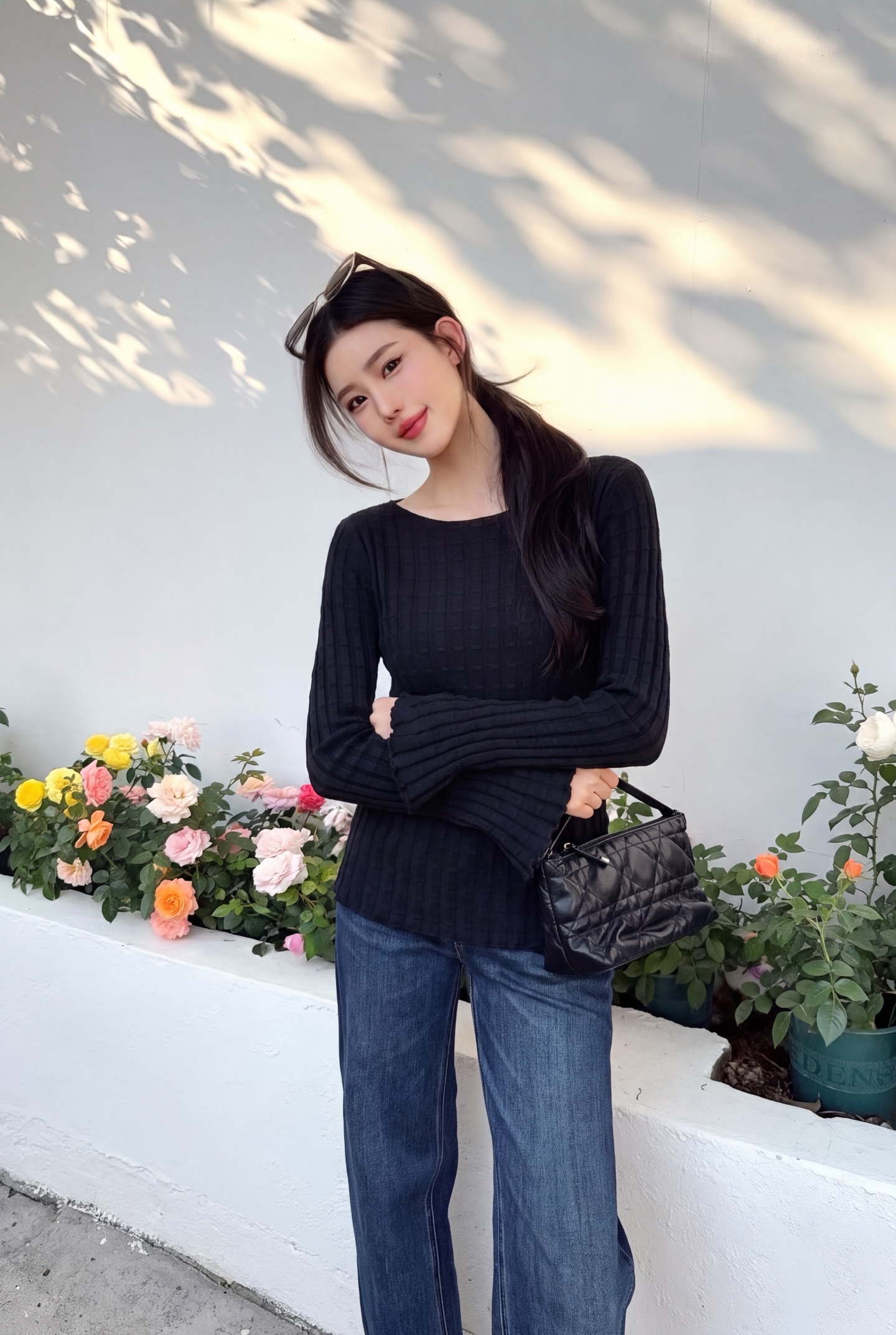 Brun 26fw slim-fit knitwear
