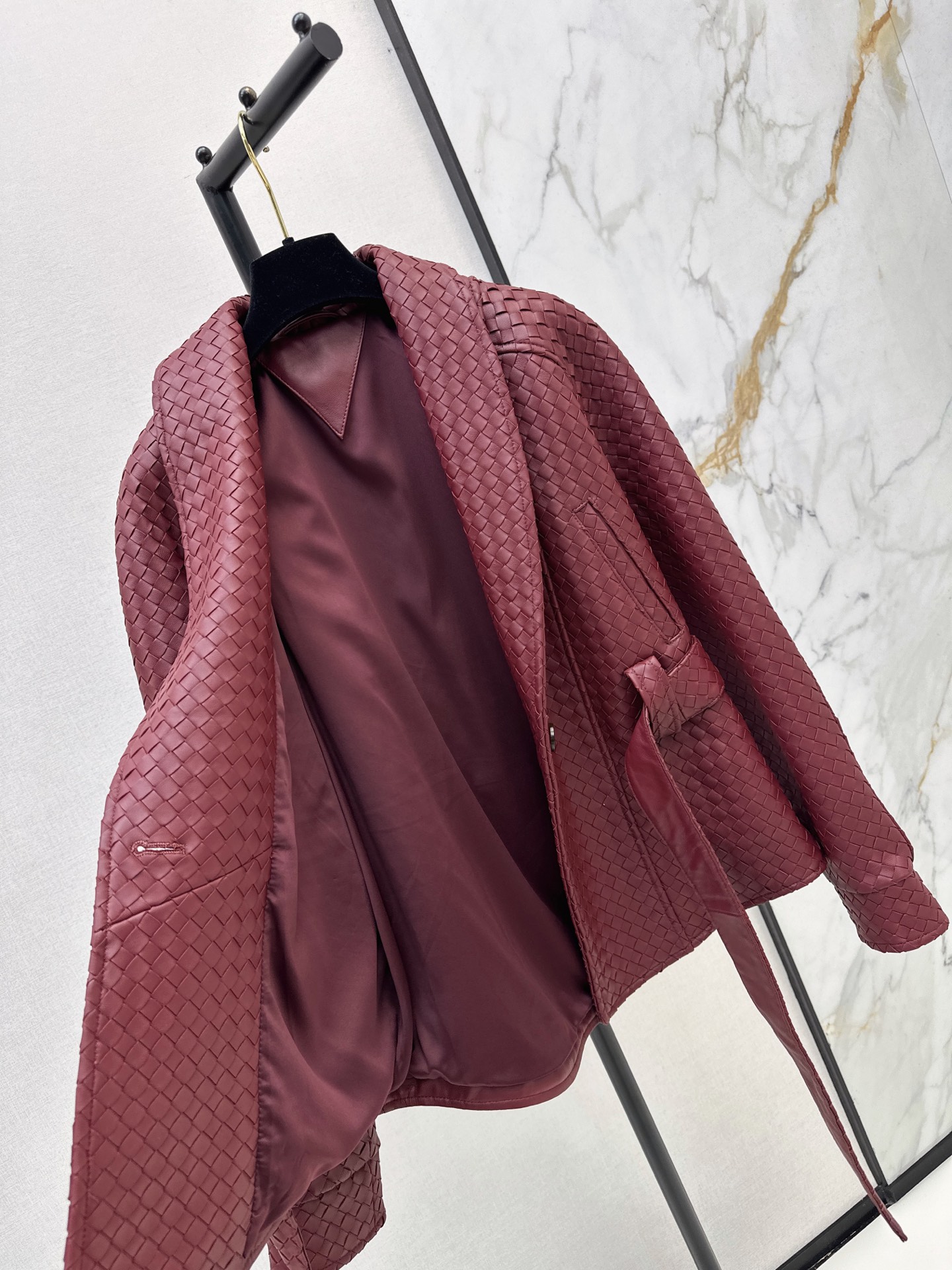 Bott 26ssbelted leather jacket