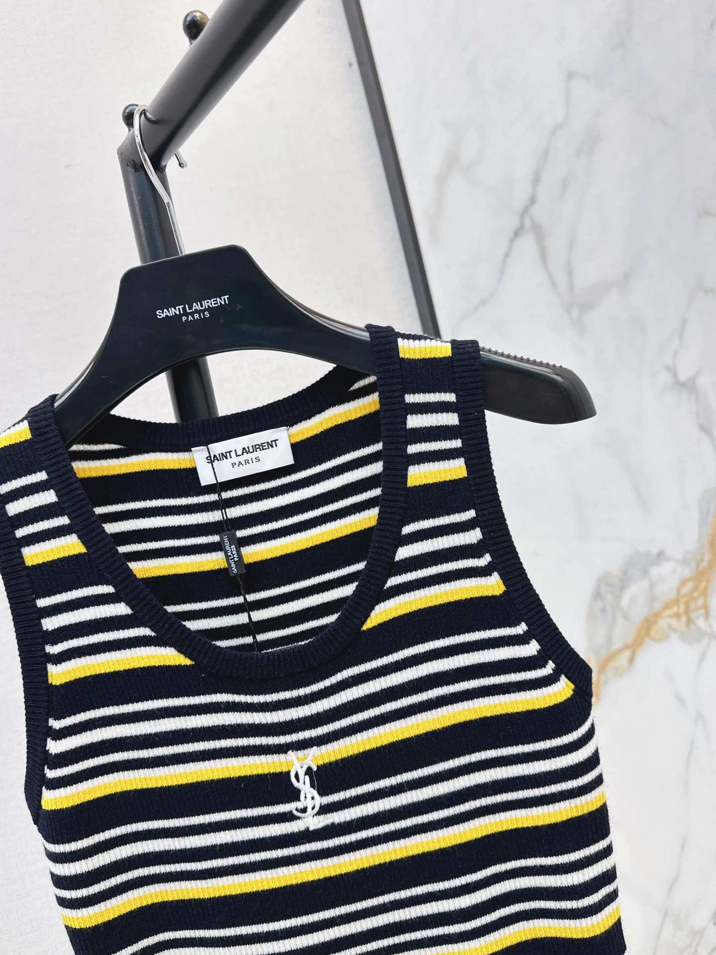 Sain 26fw stripe knit vest