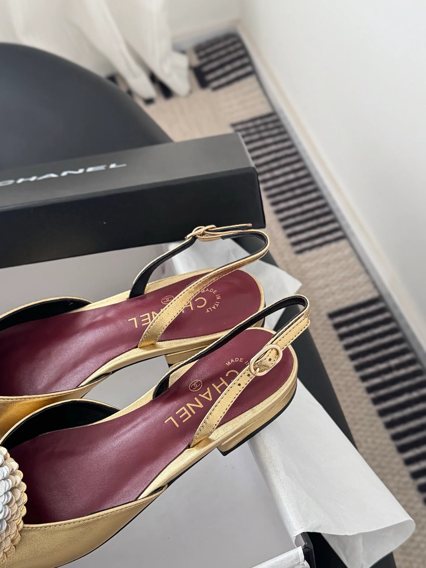 Chan 26ss slingback flats