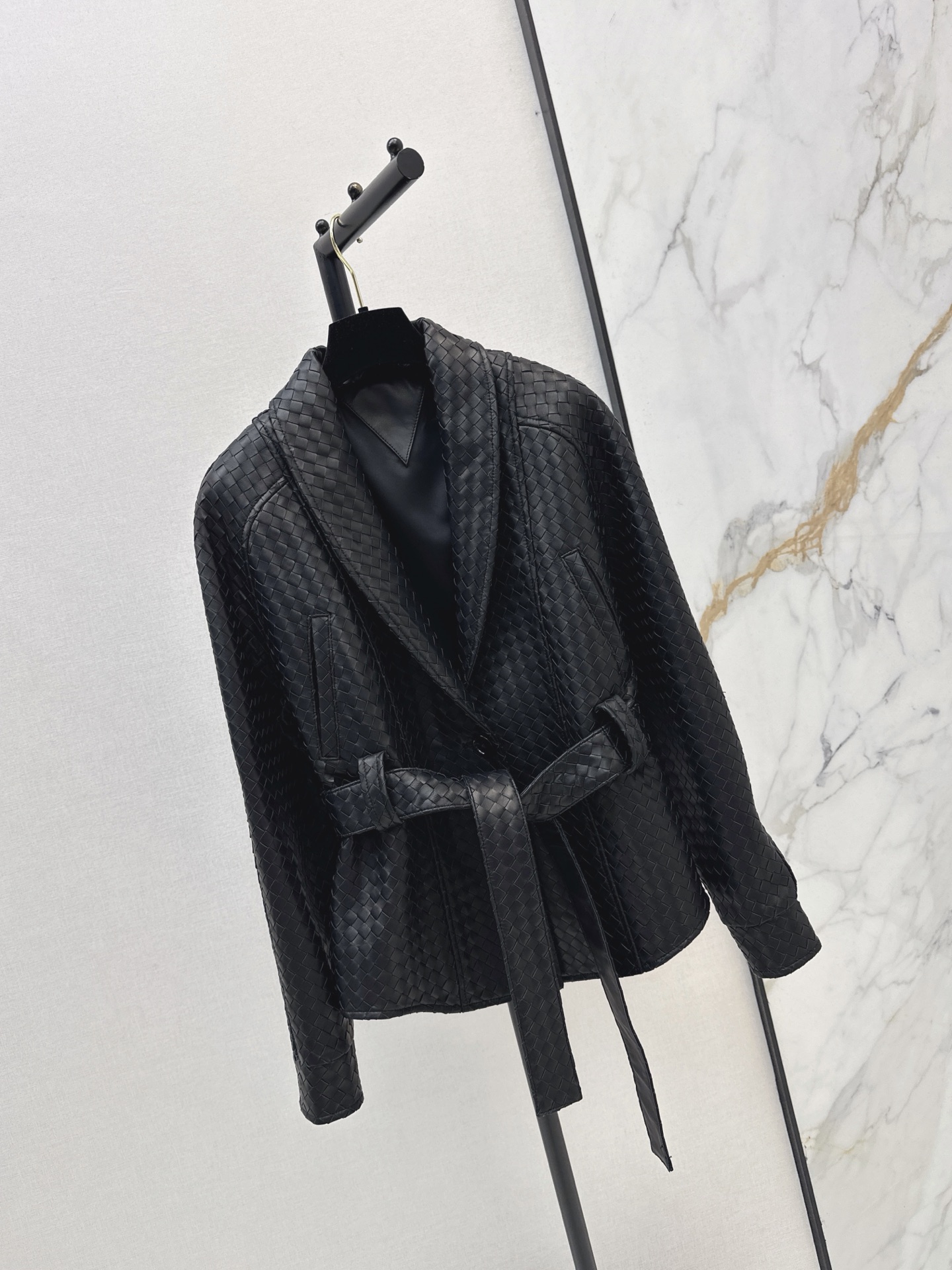 Bott 26ssbelted leather jacket