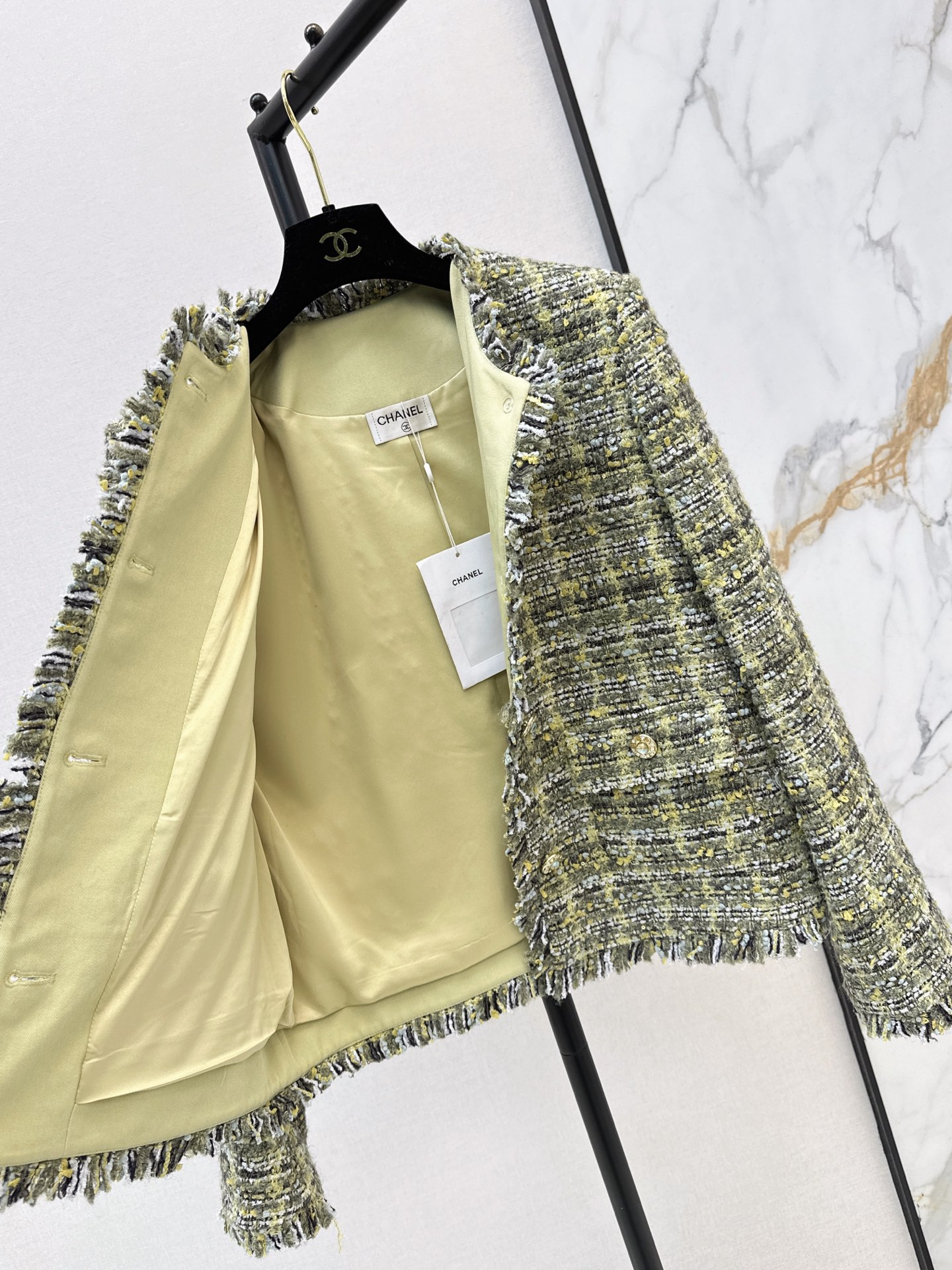 Chan 26fw fringe woven jacket